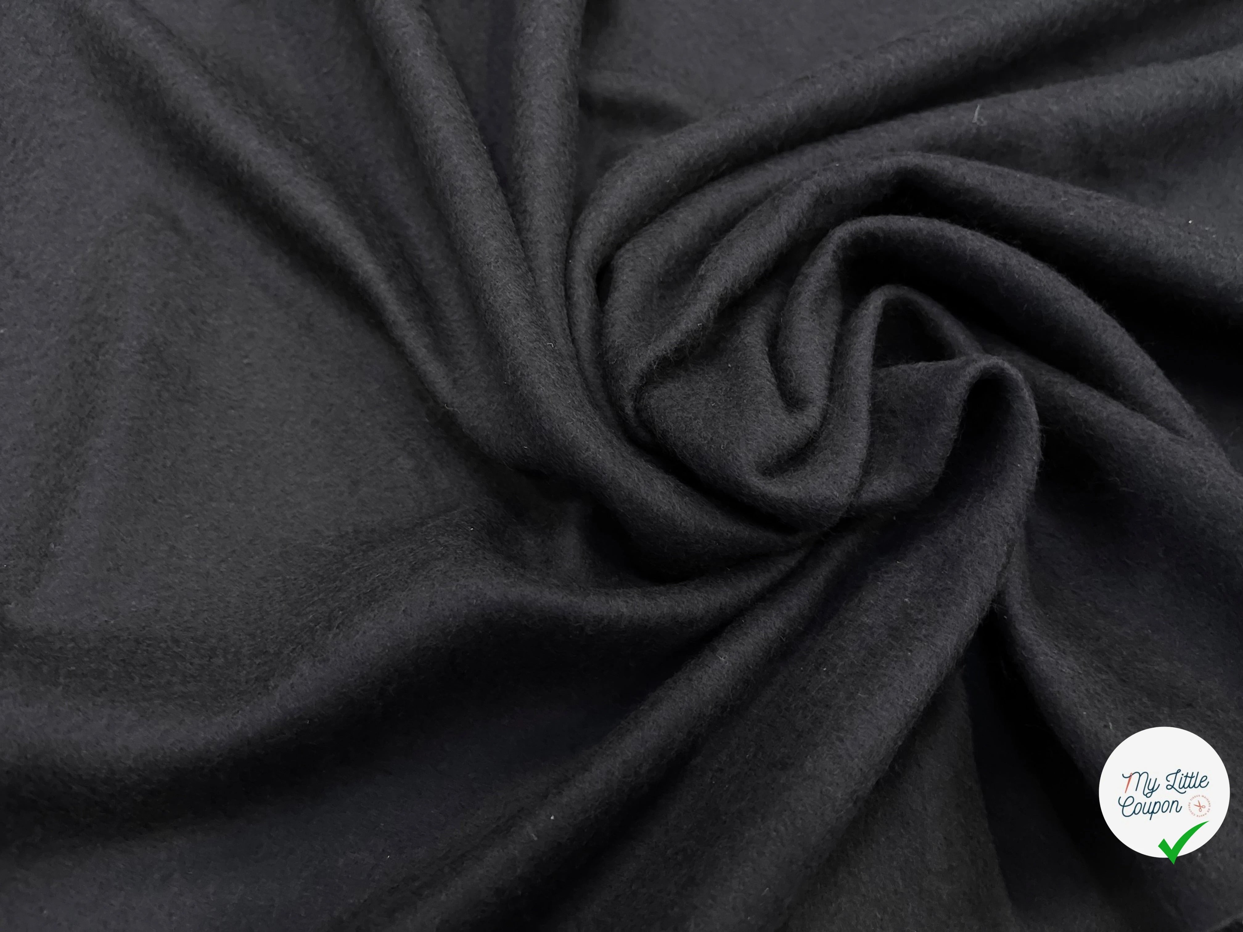 (Chute) MOLLETON LÉGER ULTRA DOUX NOIR (ULTRA PREMIUM) - My Little Coupon