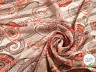 MOUSSELINE BANDANA ABSTRAIT ROUGE & SAUMON - My Little Coupon