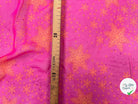 MOUSSELINE DE SOIE ETOILES ORANGE FOND ROSE MLC INTERN