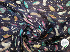 MOUSSELINE OSLOW PLUMES MULTICOLORE FOND NUIT - My Little Coupon