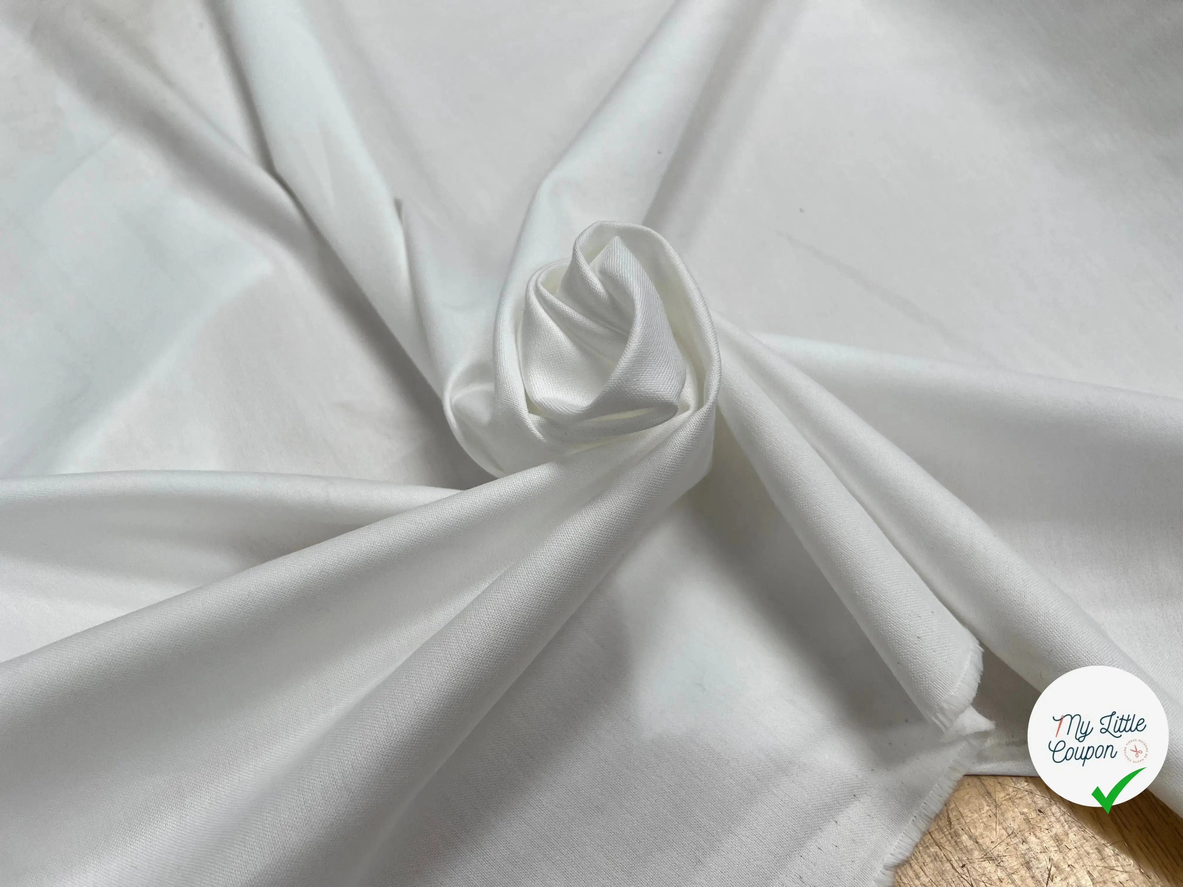 OXFORD DE COTON BLANC UNI - My Little Coupon