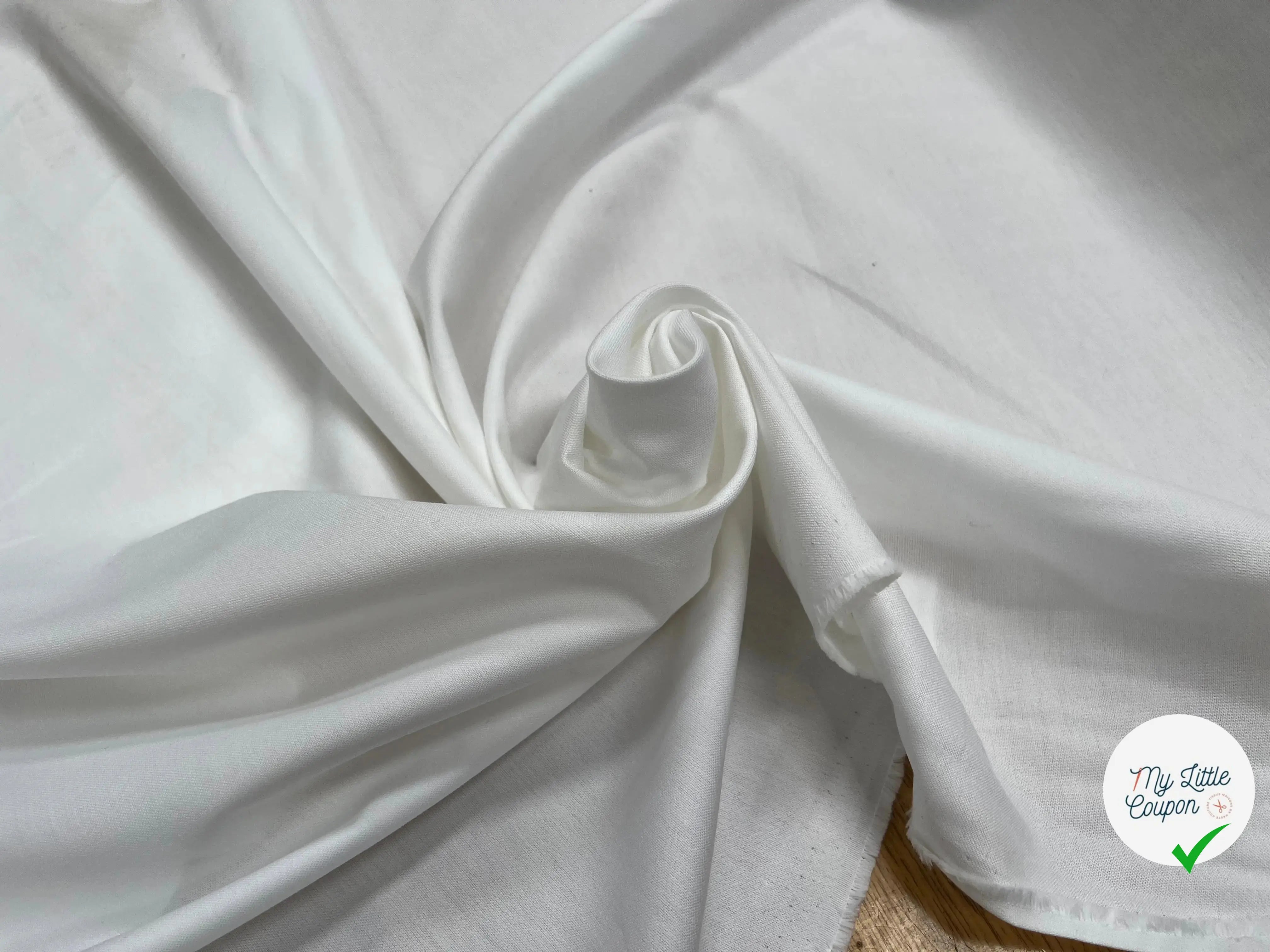 OXFORD DE COTON BLANC UNI - My Little Coupon