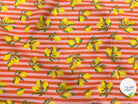 PERCALE COTON ETNA ROSE ORANGE PRINT - My Little Coupon