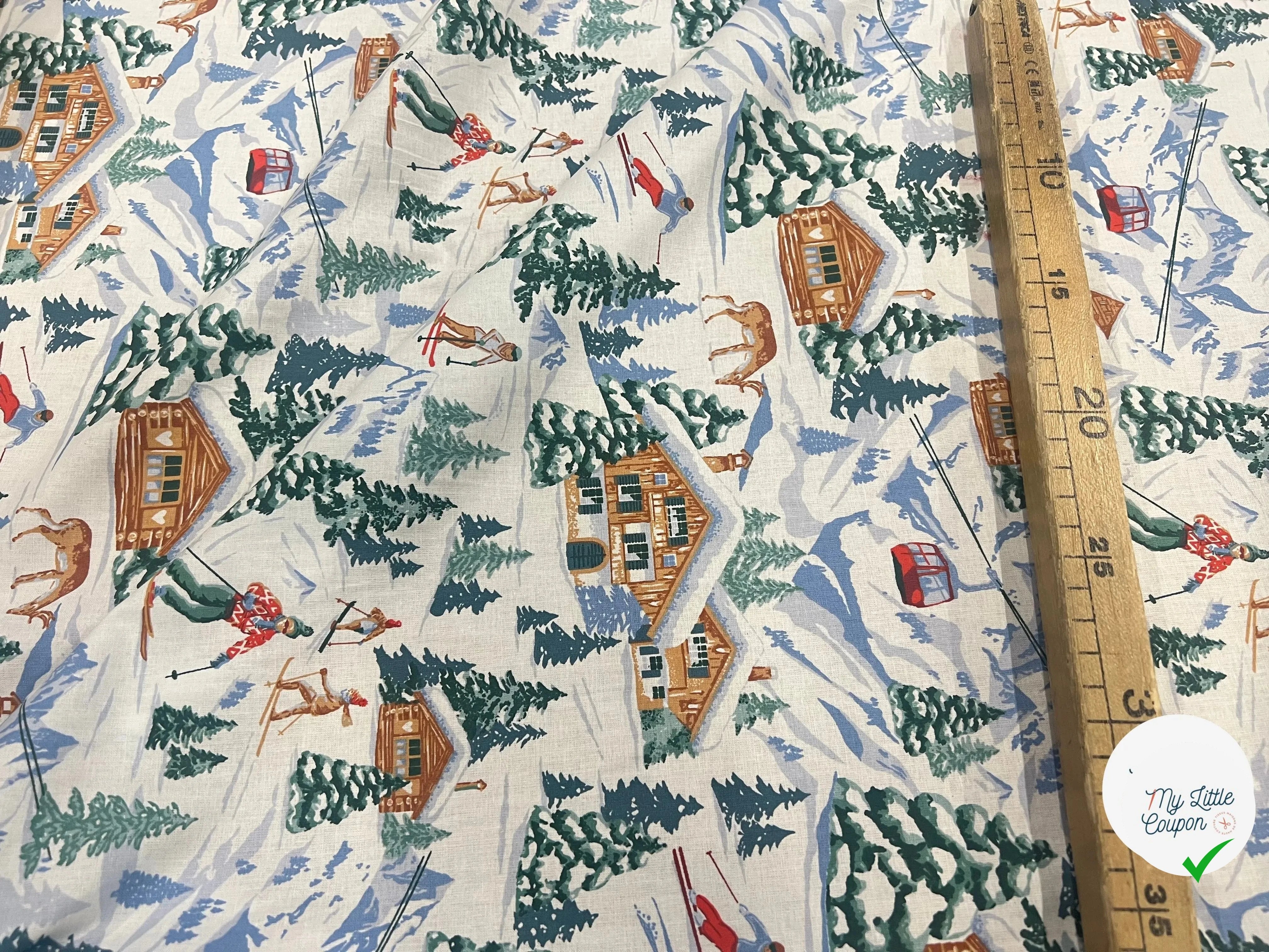PERCALE COTON MERIBEL BLANC PRINT - My Little Coupon
