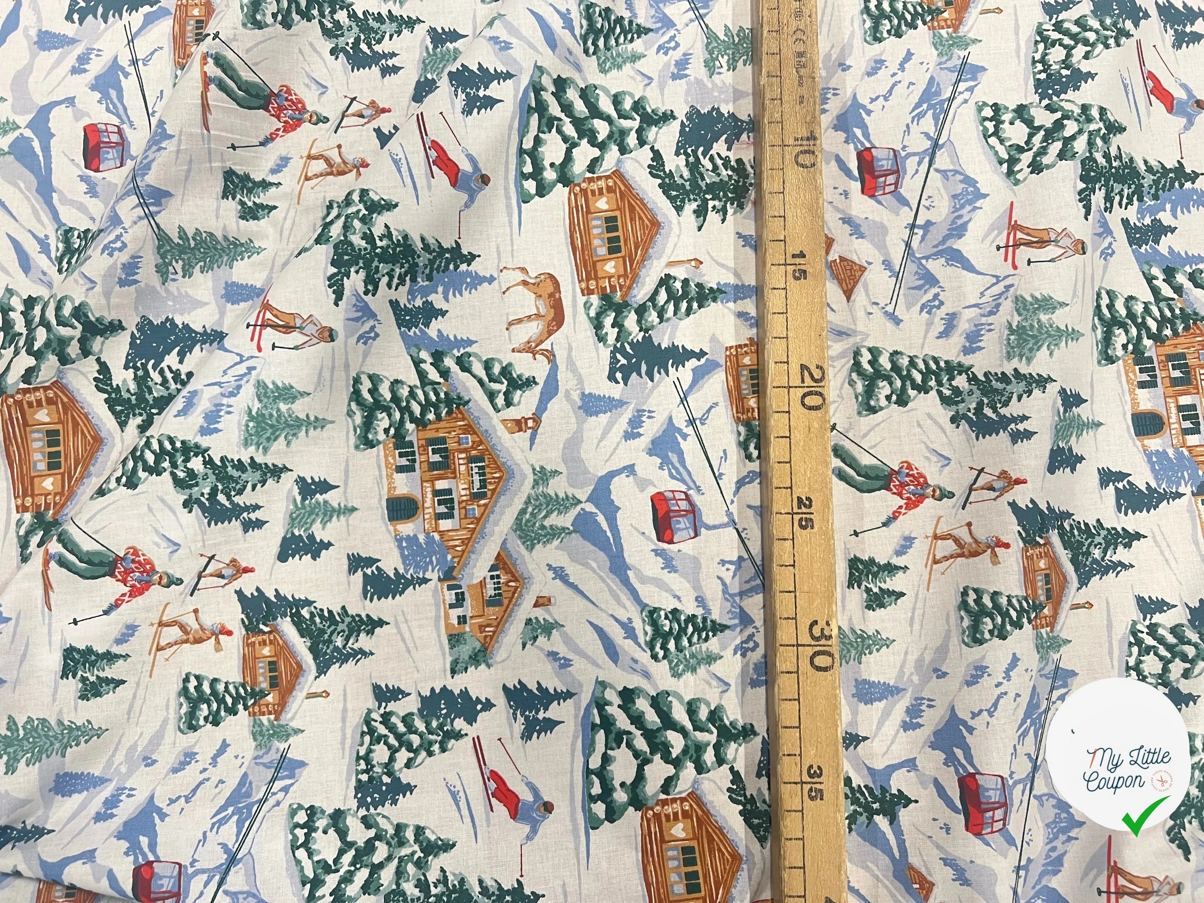 PERCALE COTON MERIBEL BLANC PRINT - My Little Coupon