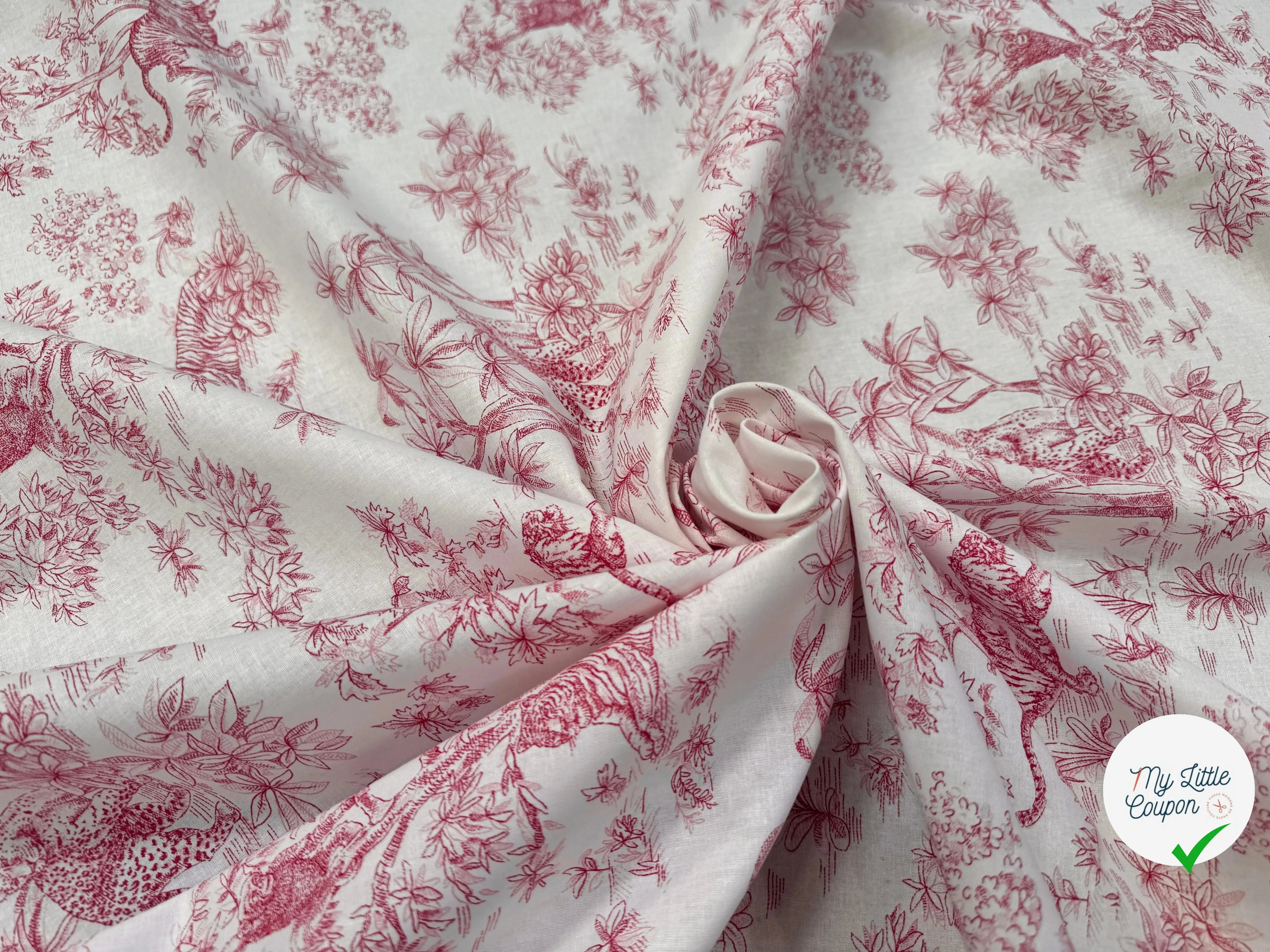 PERCALE DE COTON  ACAJOU ROUGE - My Little Coupon