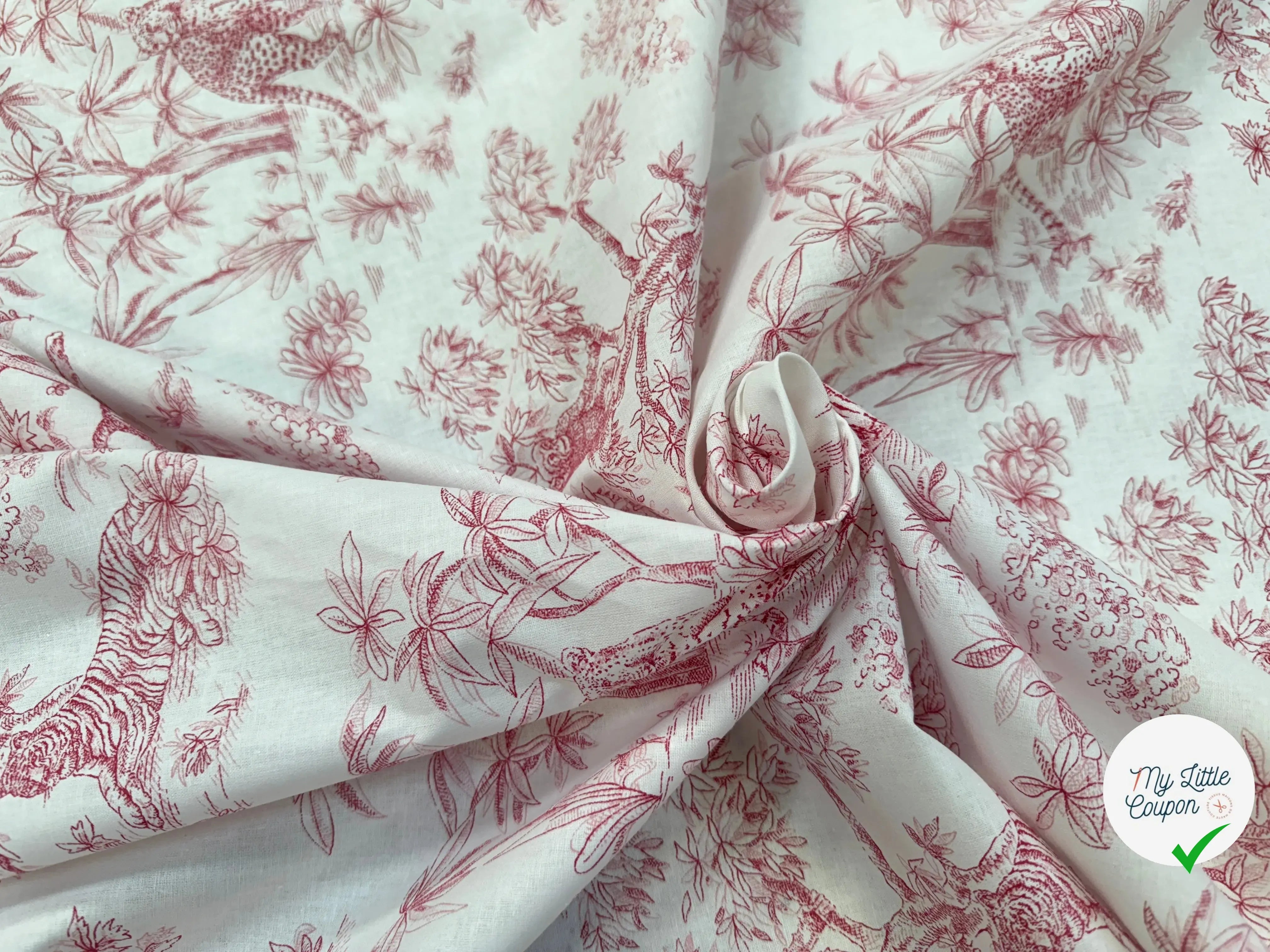 PERCALE DE COTON  ACAJOU ROUGE - My Little Coupon