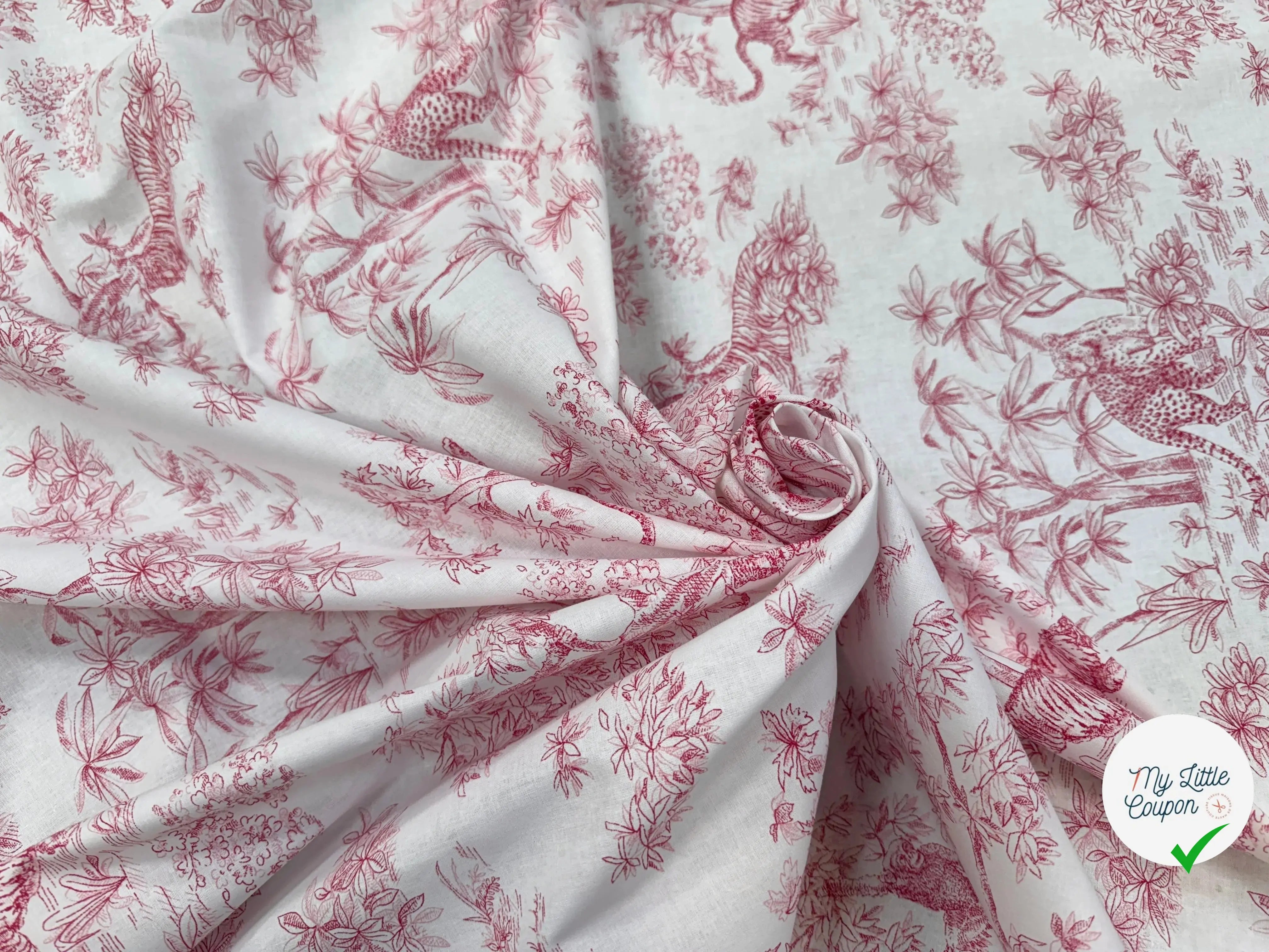 PERCALE DE COTON  ACAJOU ROUGE - My Little Coupon
