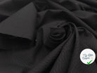 PIQUÉ DE COTON LOSANGES SUISSE NOIR ST GALLEN - My Little Coupon - tissu - coudre