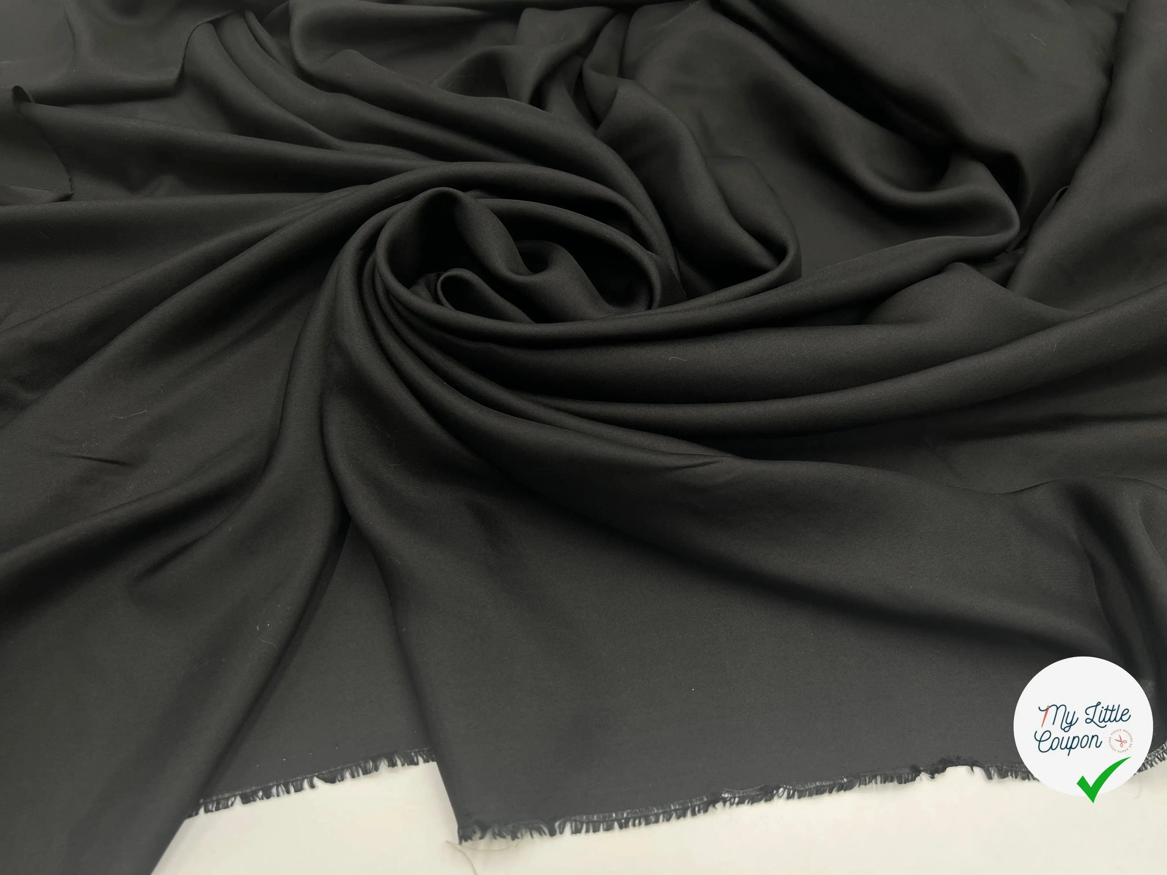 PONGÉ DE SOIE NOIR - My Little Coupon - tissu - coudre