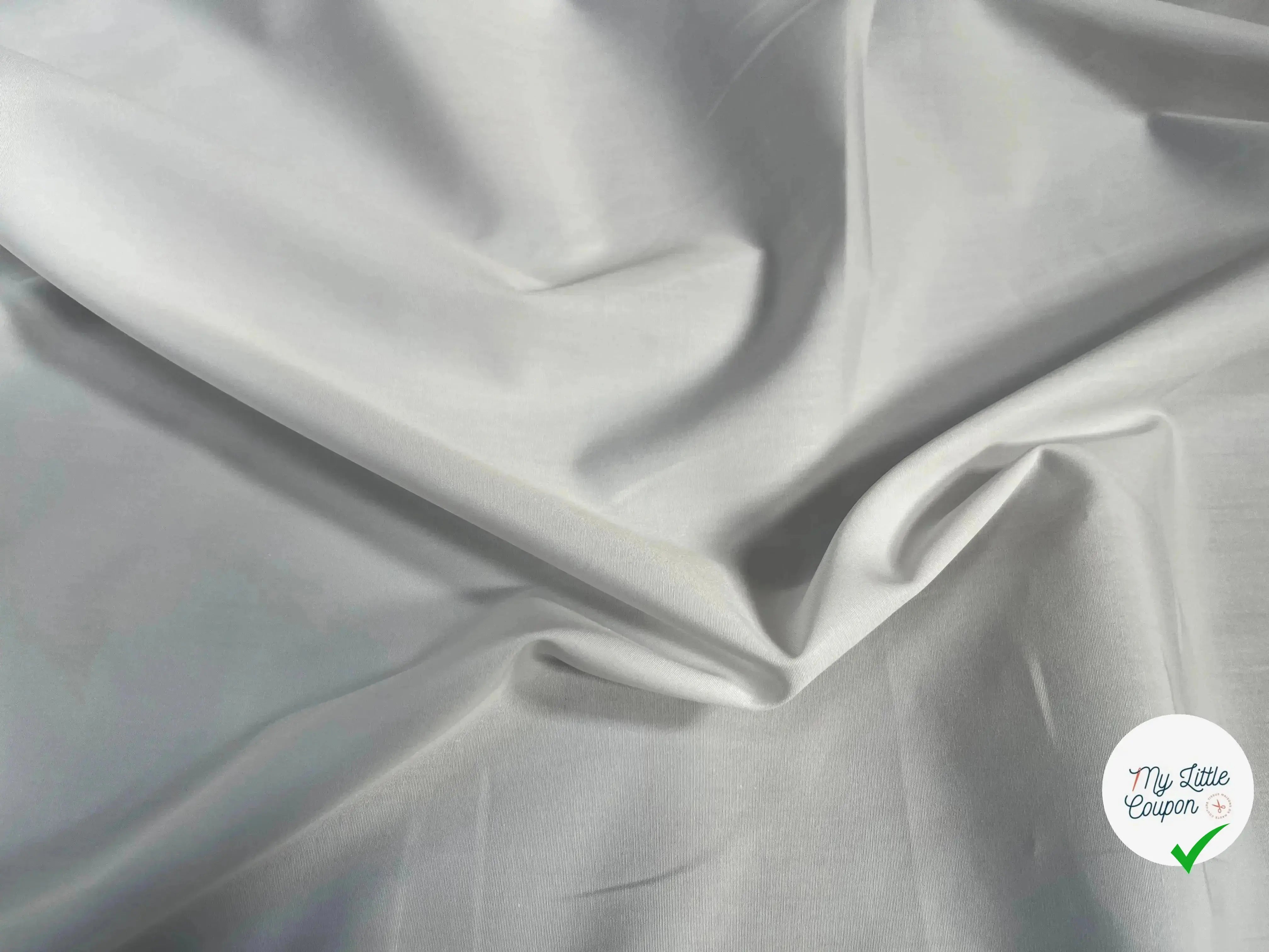 POPELINE 100% COTON UNIE BLANCHE - My Little Coupon