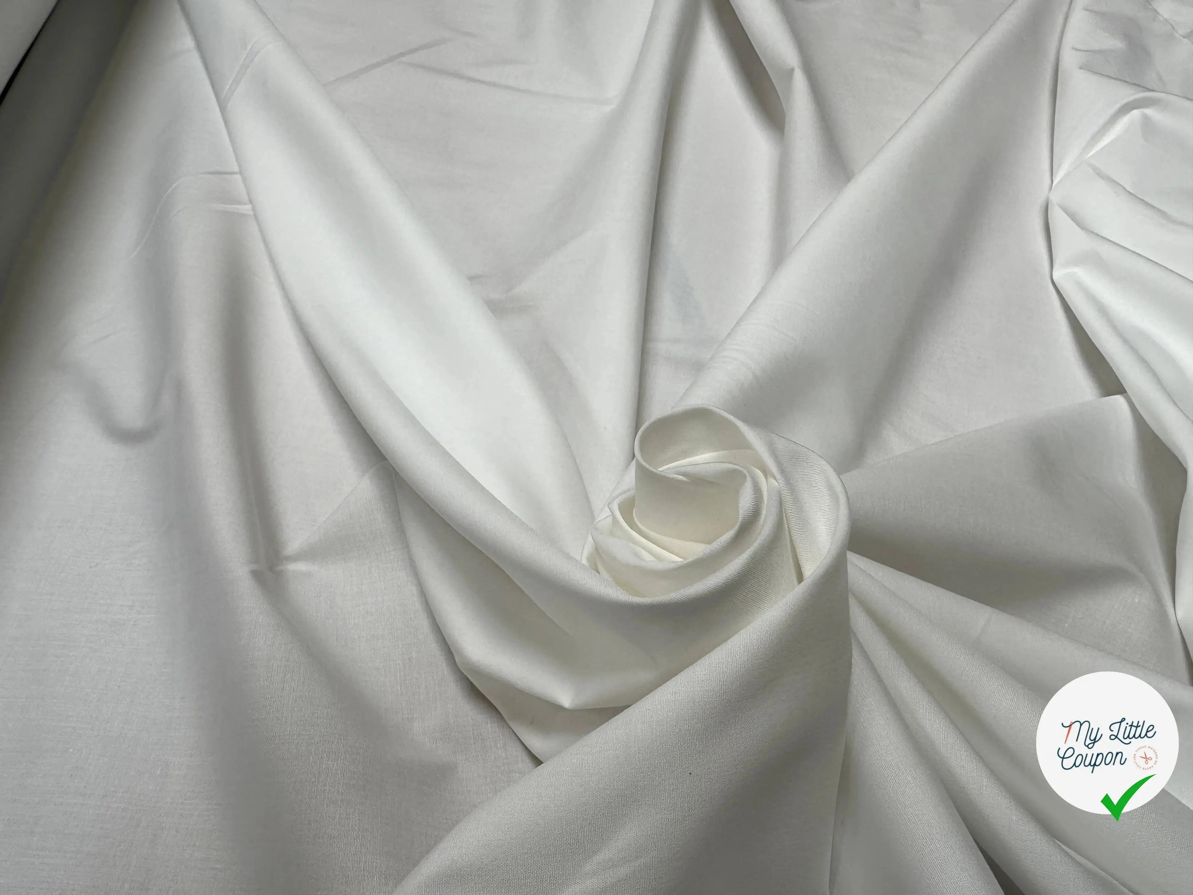 POPELINE COTON BLANCHE - My Little Coupon