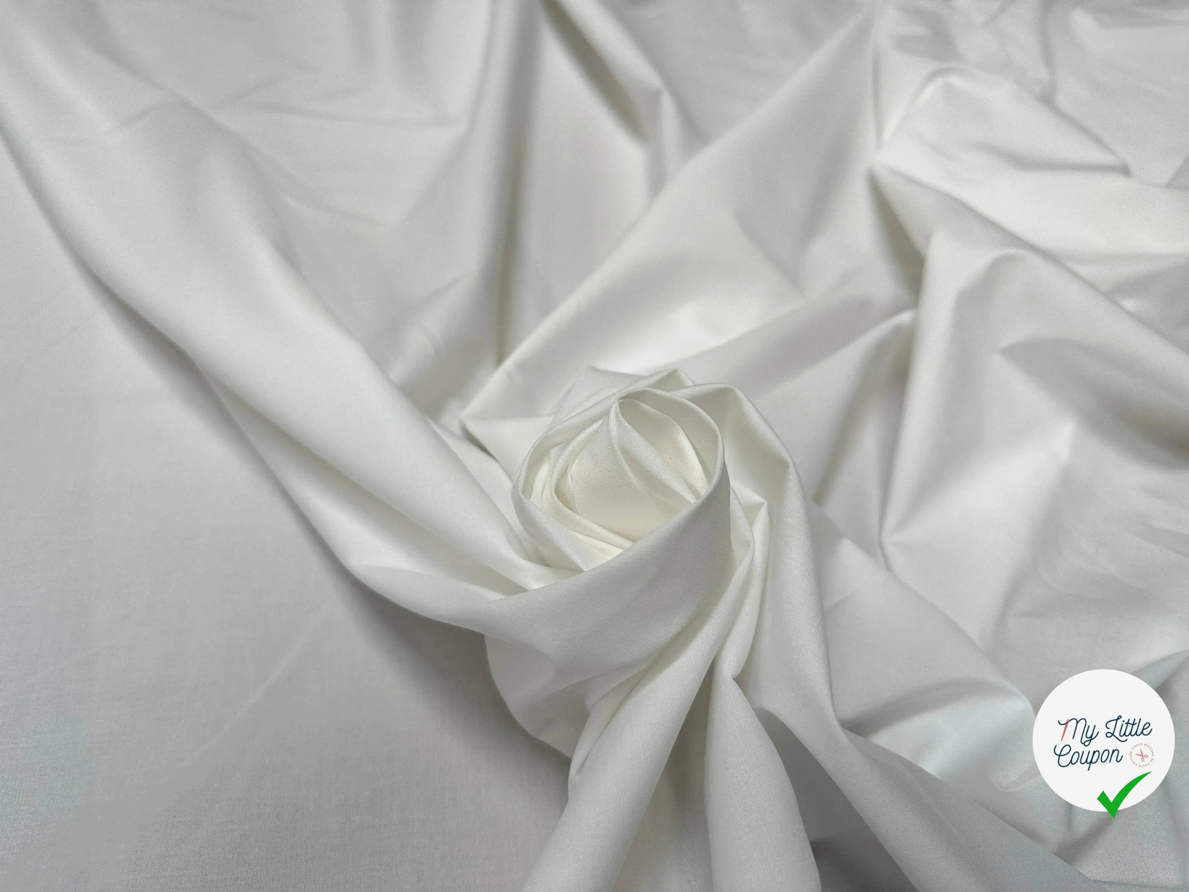 POPELINE COTON BLANCHE - My Little Coupon