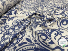 POPELINE COTON IMPRIMÉE BLEU - My Little Coupon