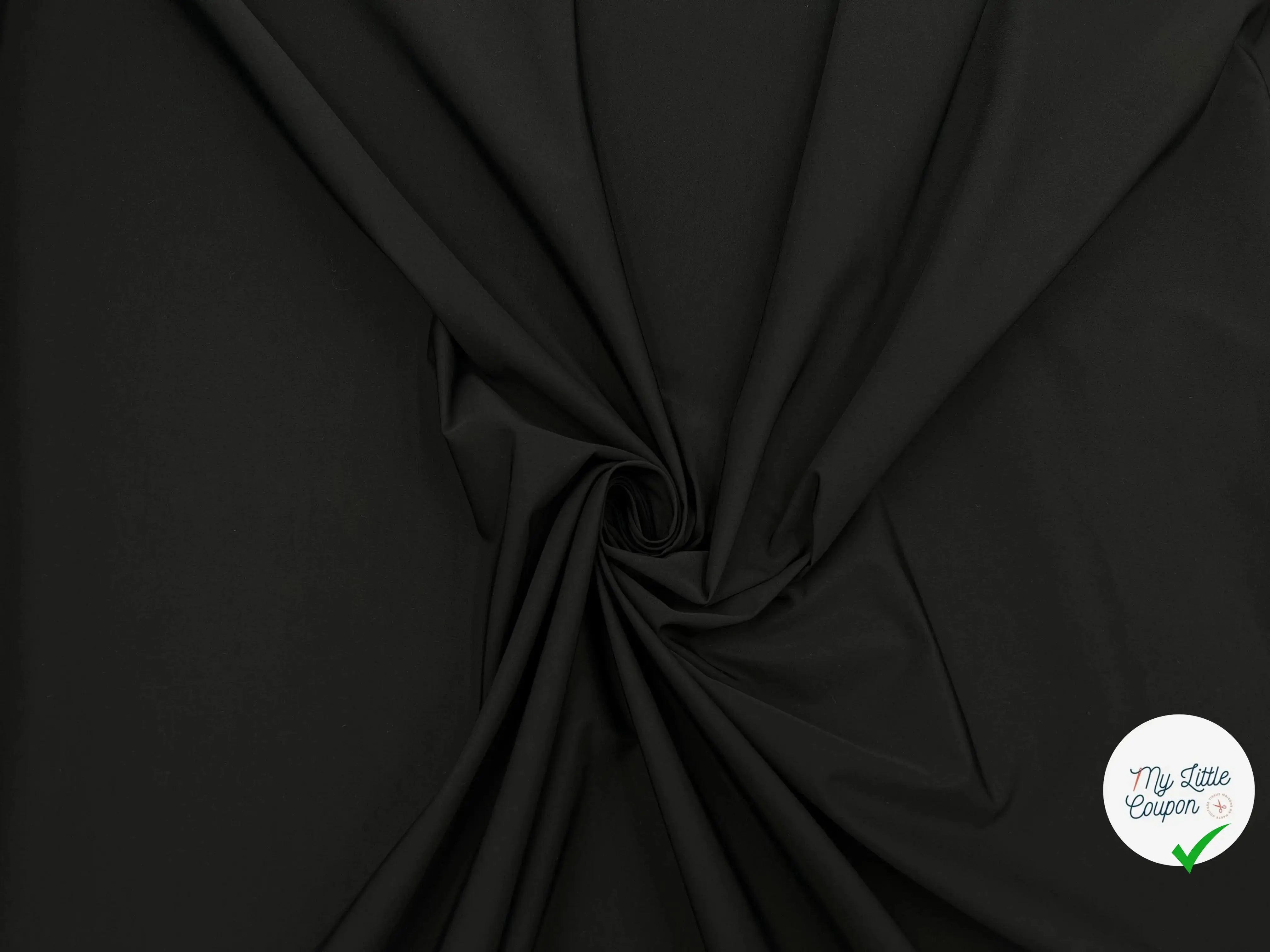 POPELINE CRUJIENTE JAPONESA NEGRA - My Little Coupon - tela - coser
