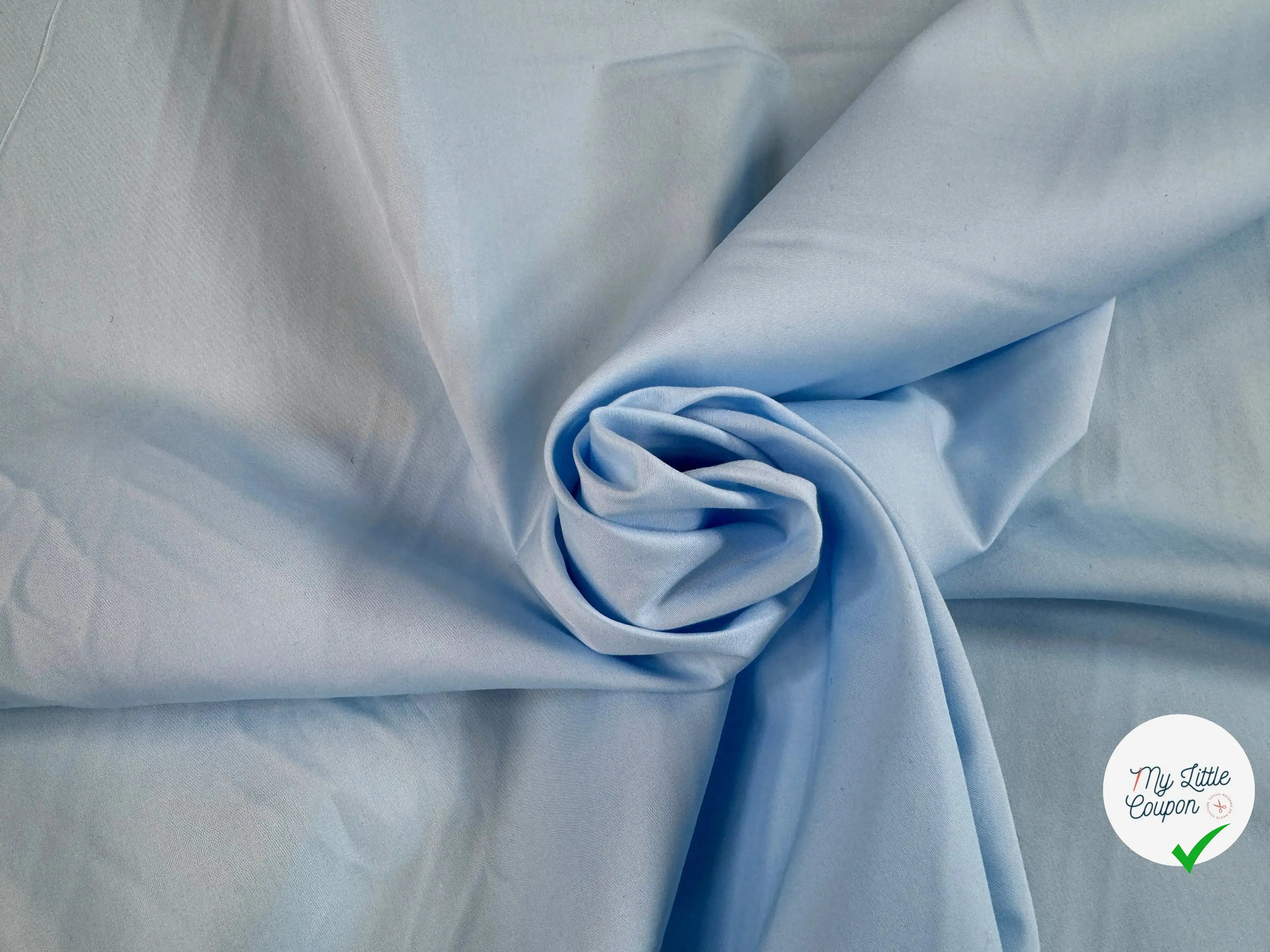 POPELINE DE COTON BLEU - My Little Coupon