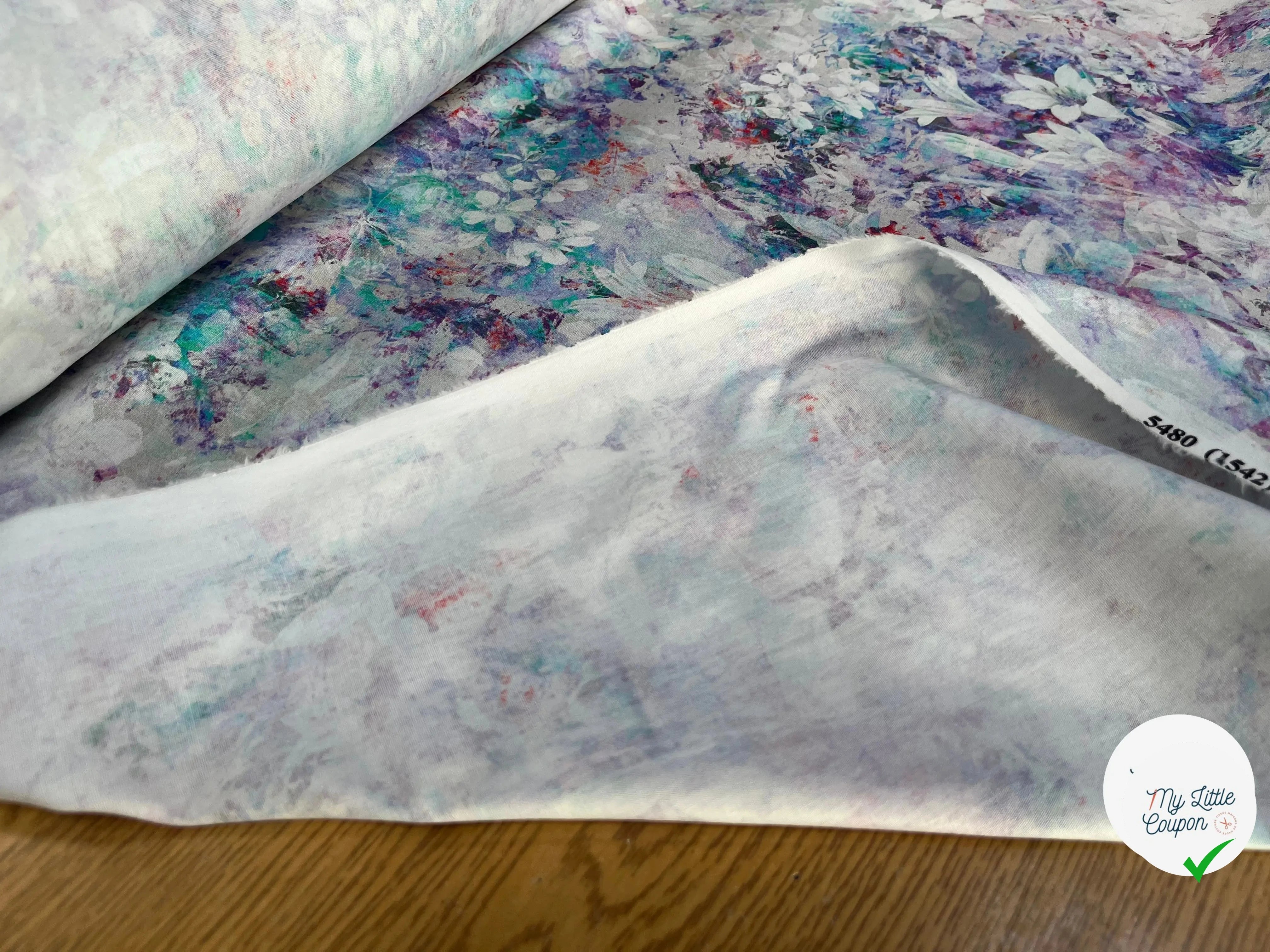 POPELINE DE COTON TIE & DYE VIOLET - My Little Coupon