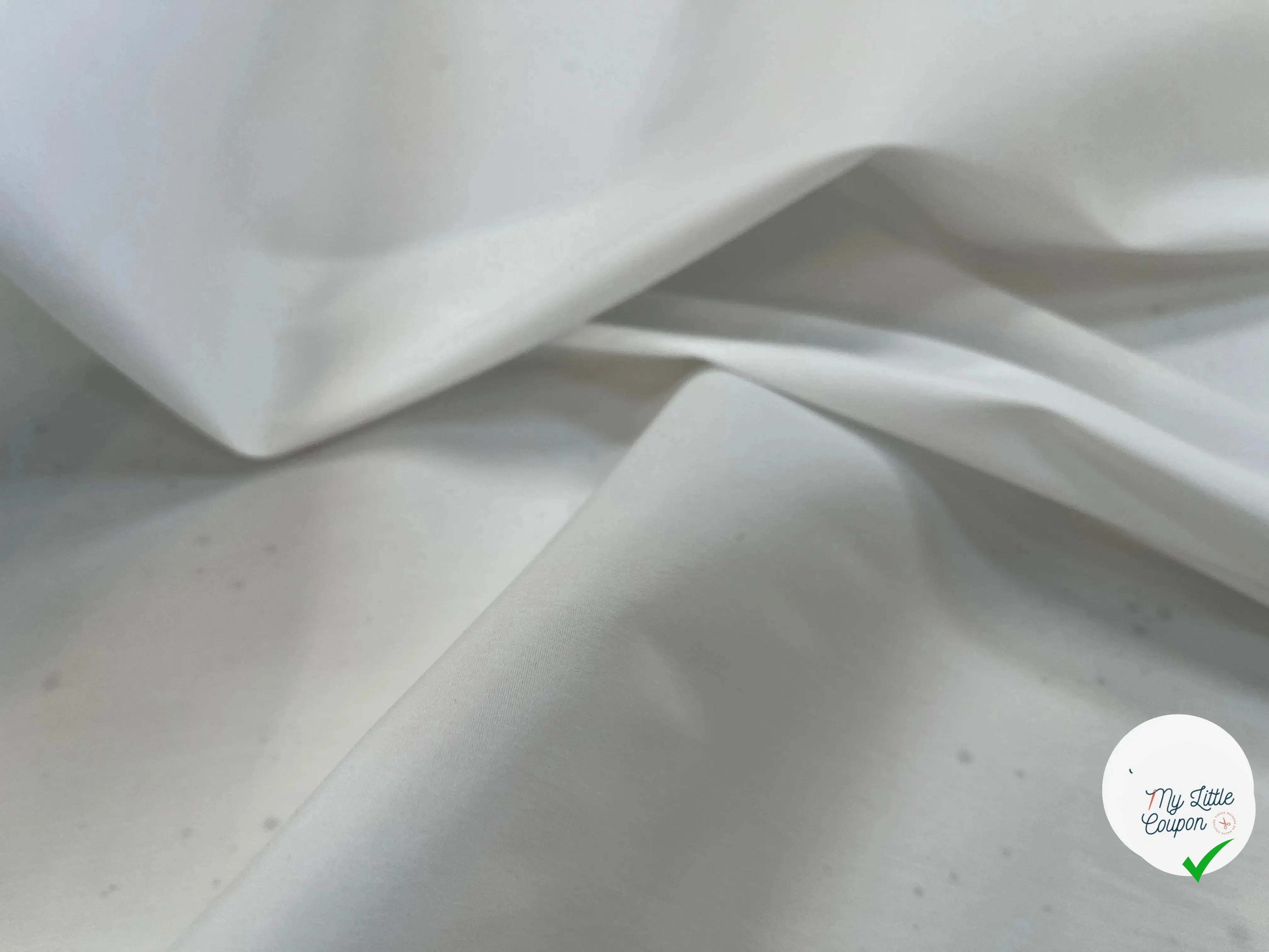 POPELINE DE COTON UNI BLANC UNI - My Little Coupon