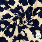 POPELINE DE VISCOSE UNICOLORE BLEU MARINE - My Little Coupon