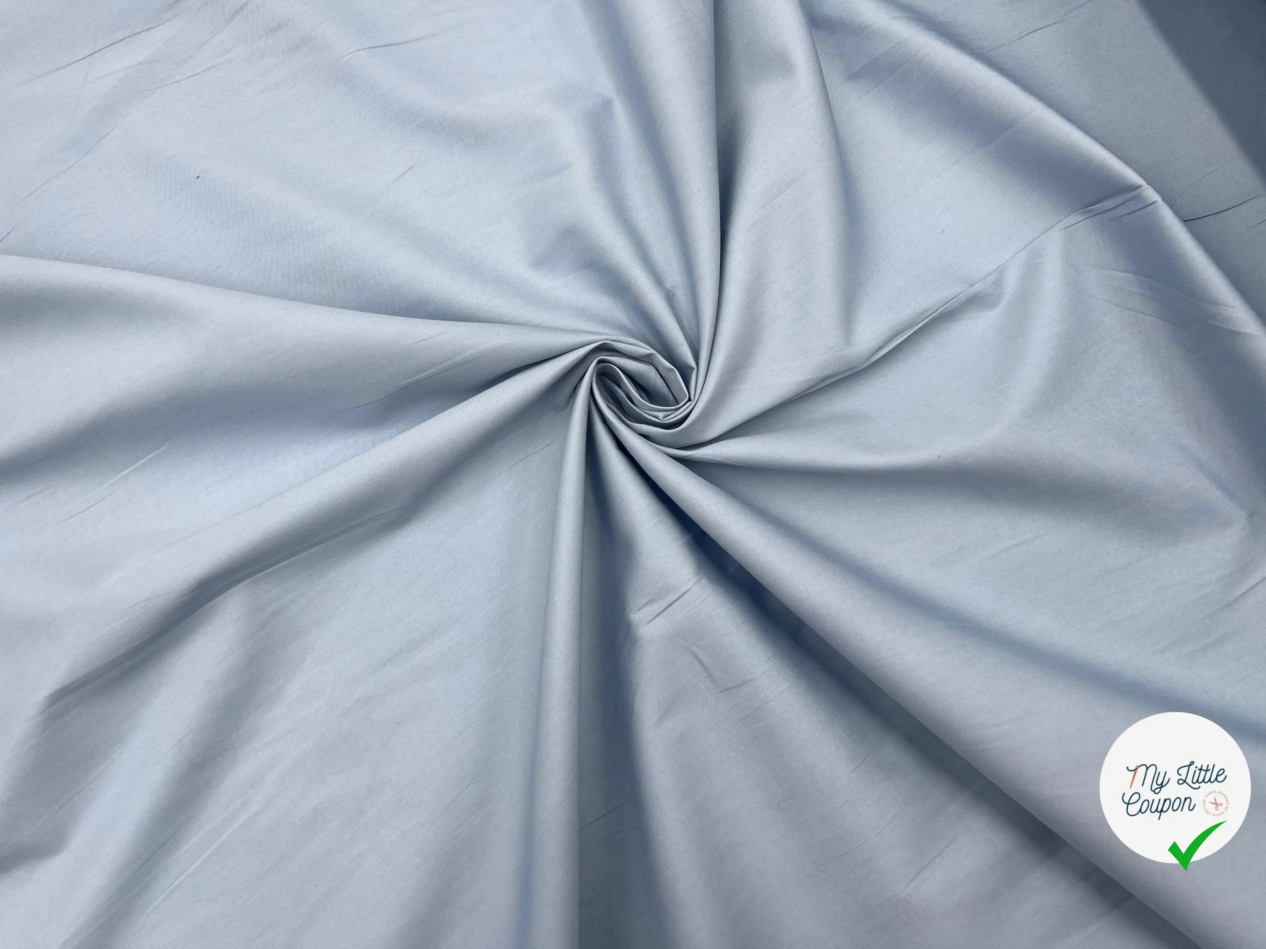 POPELINE JAPAN BLEU GRIS - My Little Coupon - tissu - coudre