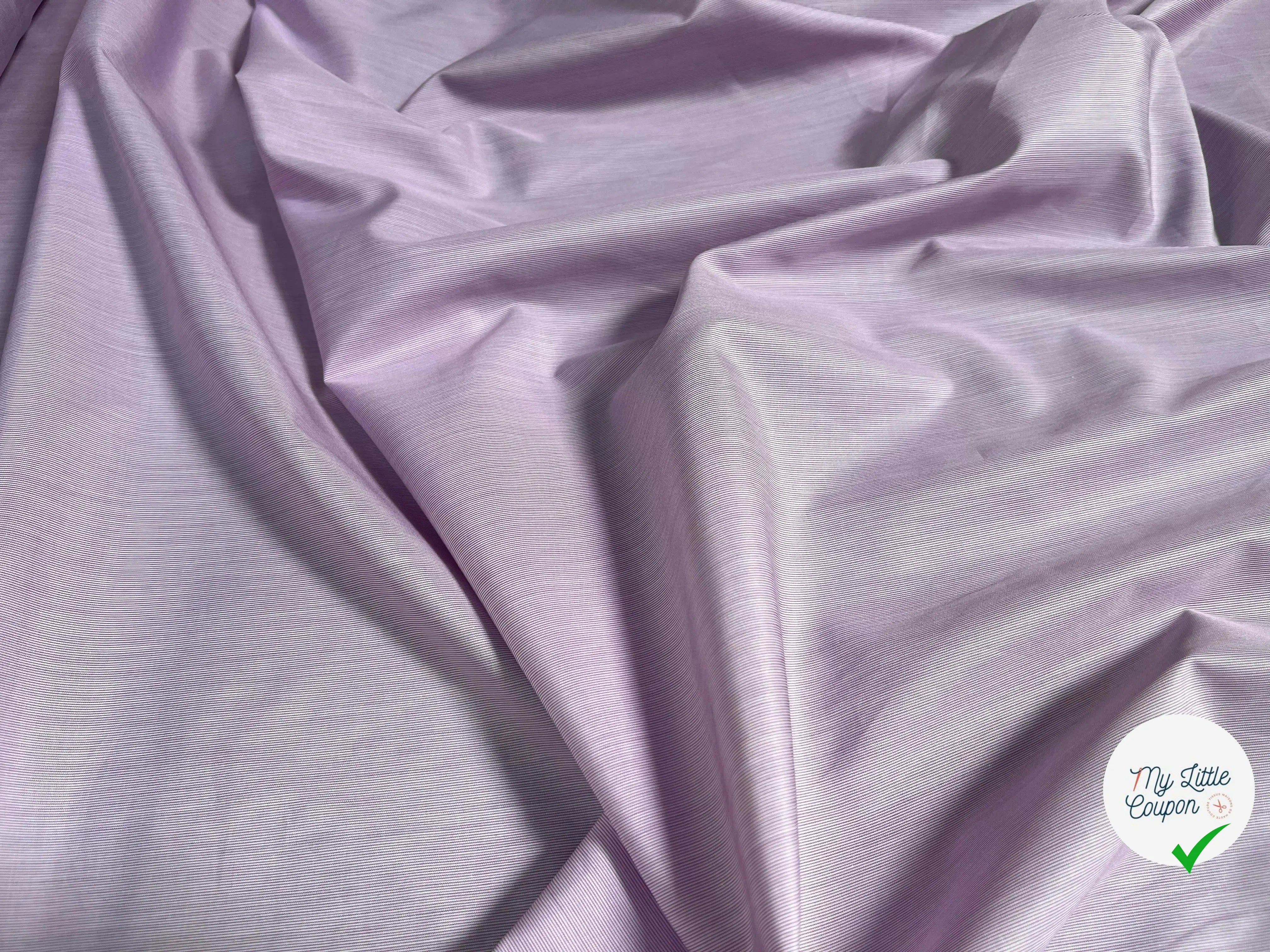 POPELINE RAYURE ROSE VIOLET BLANC - My Little Coupon