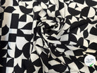 POPELINE VISCOSE NOIRE IMPRIMEE MOTIFS GÉOMÉTRIQUES - My Little Coupon