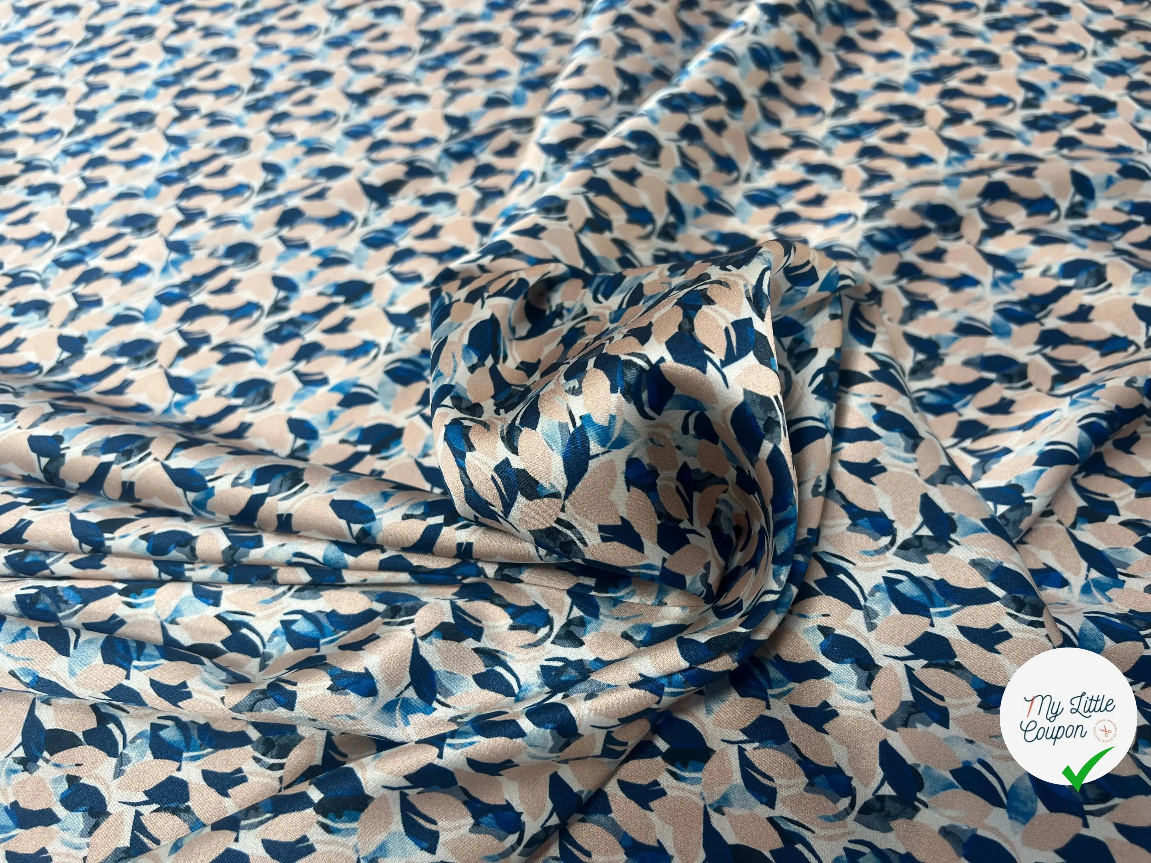 SATIN DE SOIE 16 MOMME ULTRA DOUX FEUILLETTES BLEU - My Little Coupon