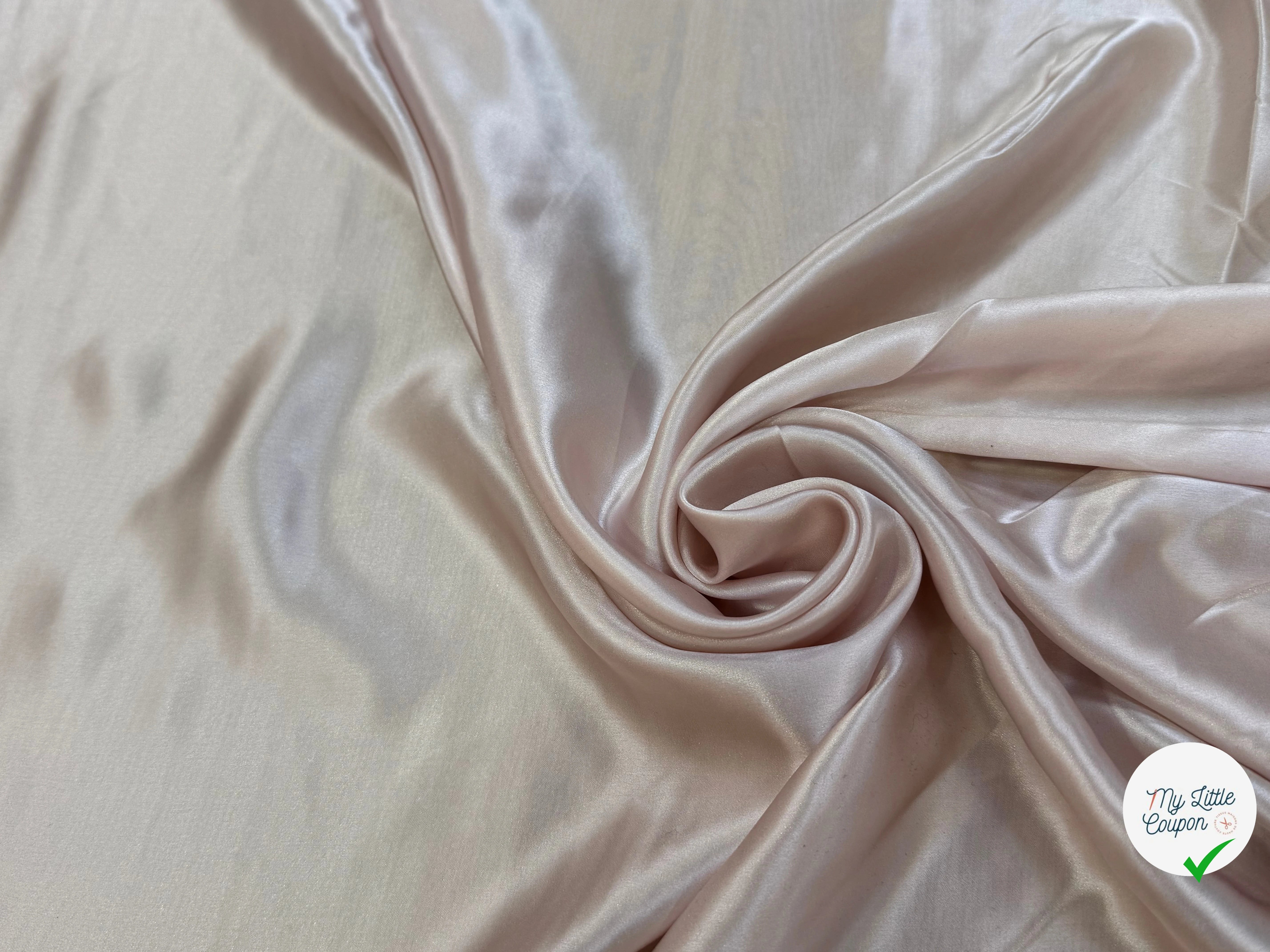 (Chute) SATIN DE SOIE FLUIDE ROSE PALE - My Little Coupon