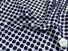 SATIN DE SOIE POIS FOND BLEU - My Little Coupon - tissu - coudre