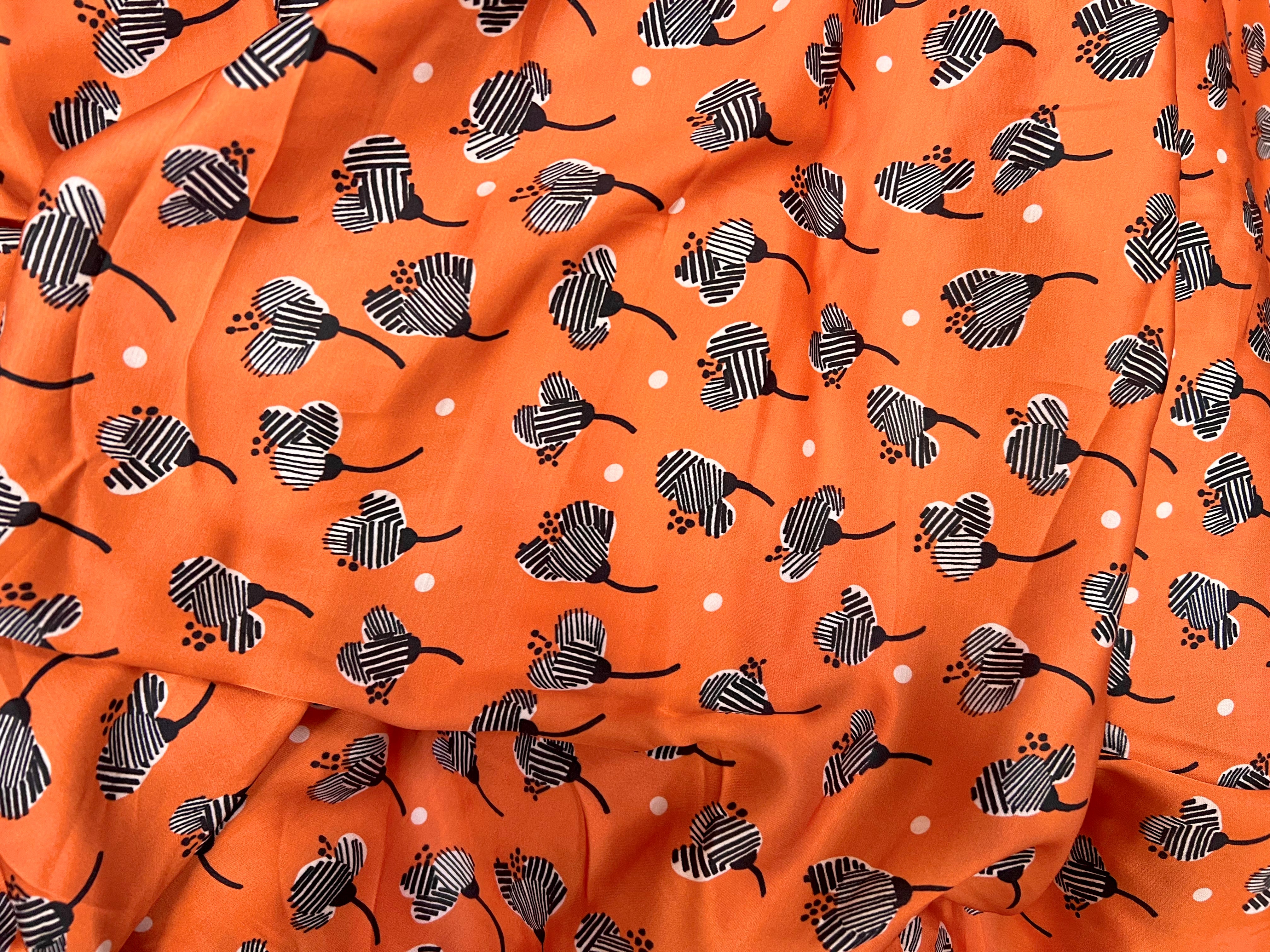 SATIN DE VISCOSE PETITES FLEURS ZÉBRÉES - My Little Coupon