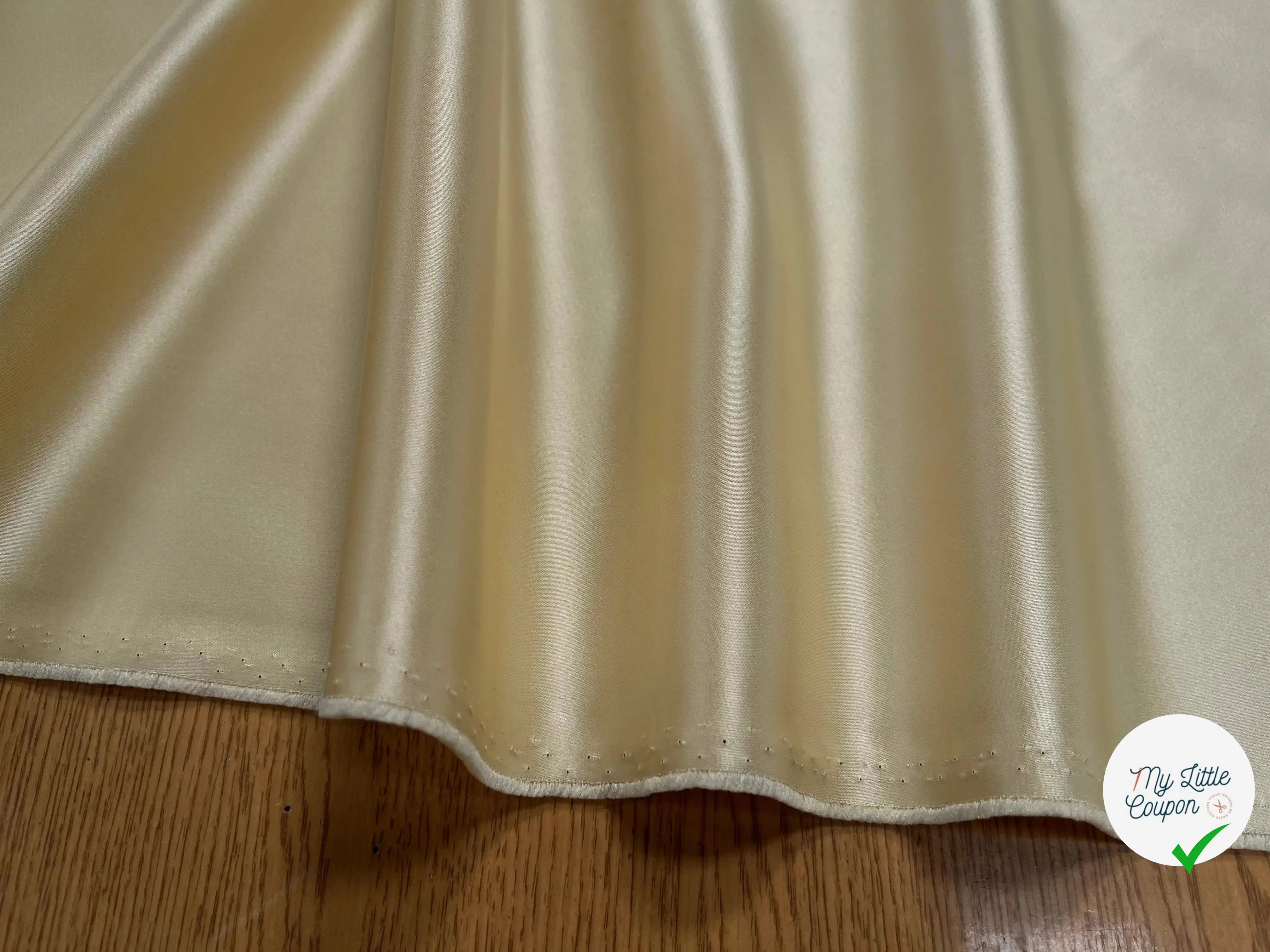 SATIN DOUBLE ETTOFFE LOURD JAUNE - My Little Coupon