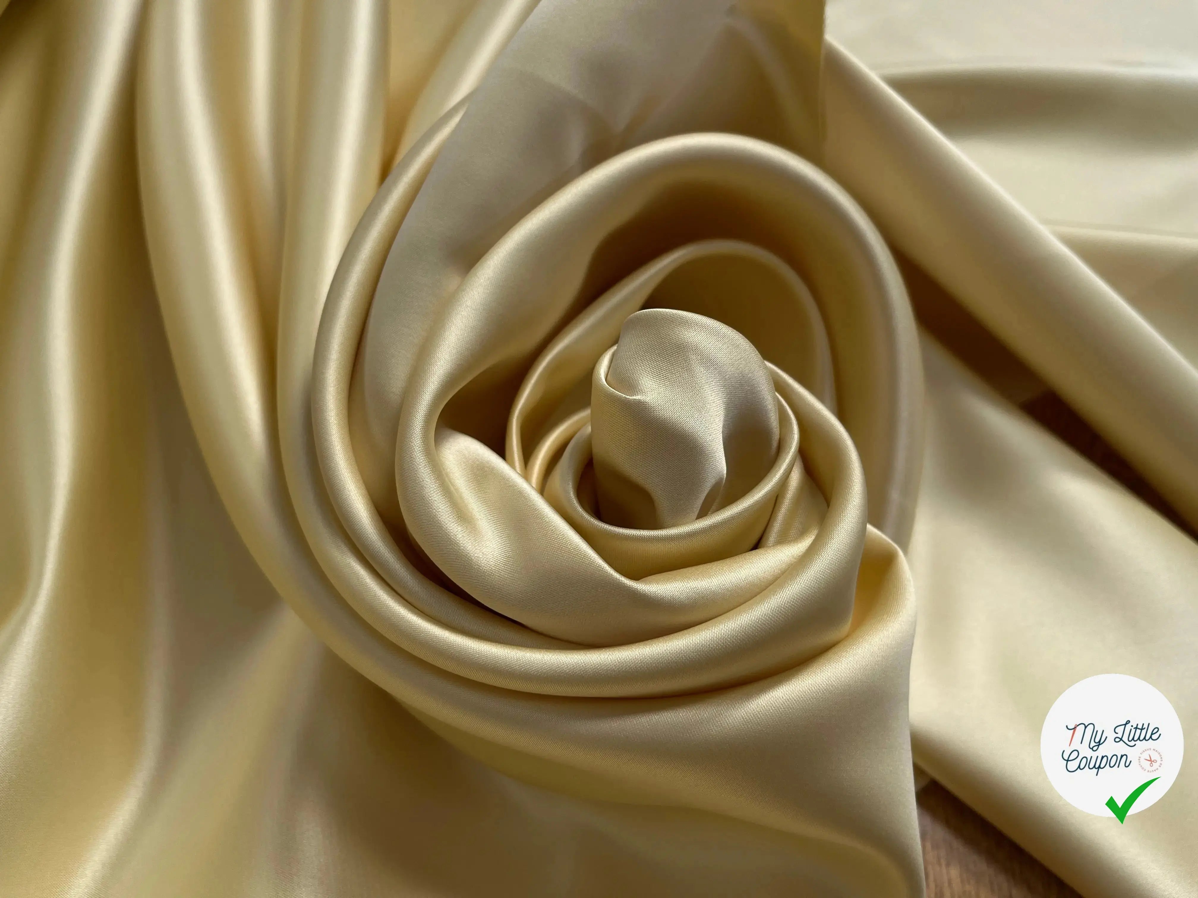 SATIN DOUBLE ETTOFFE LOURD JAUNE - My Little Coupon
