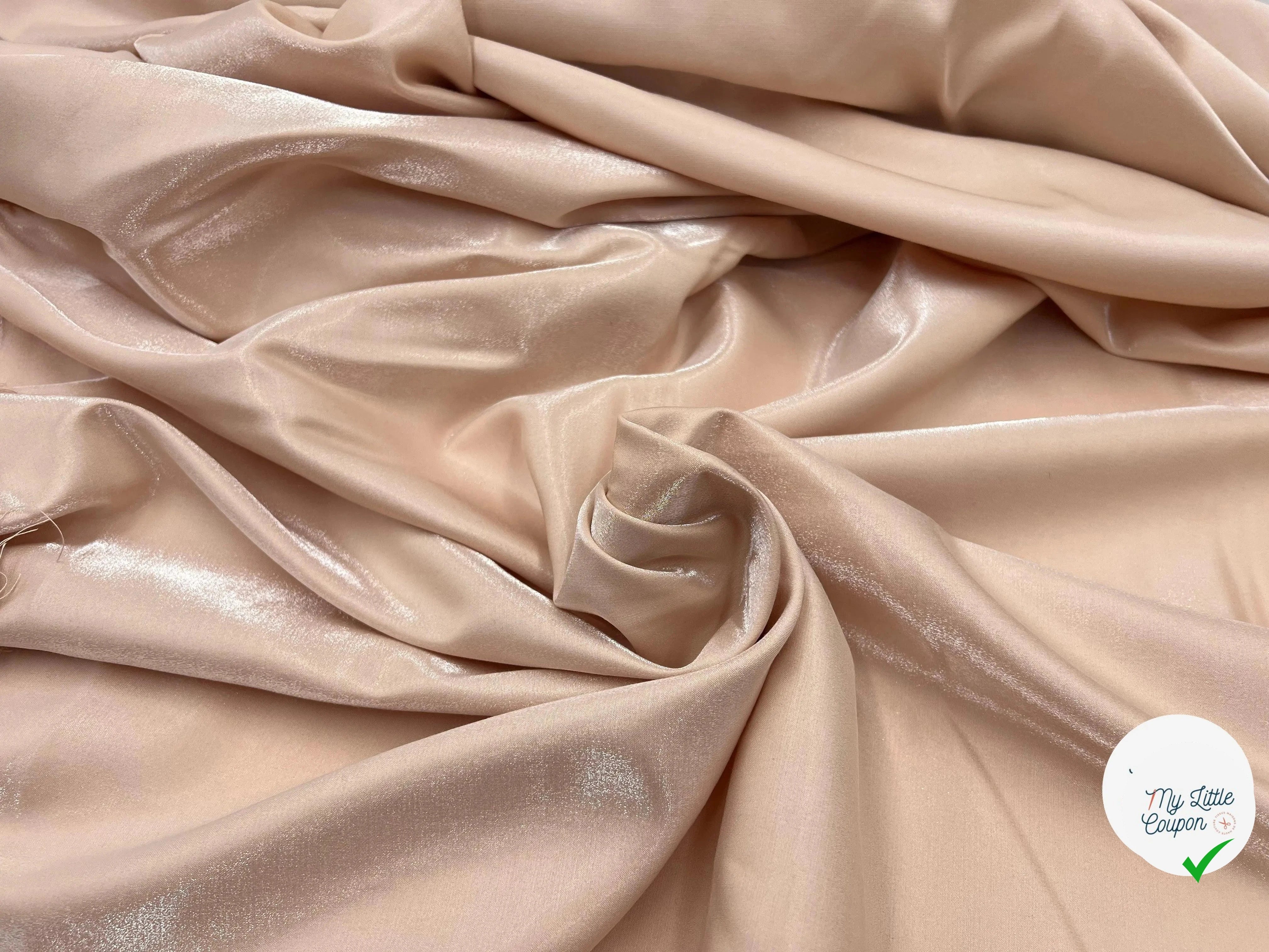 SATIN GROOVY NUDE IRISÉ CHANGEANT - My Little Coupon - tissu - coudre