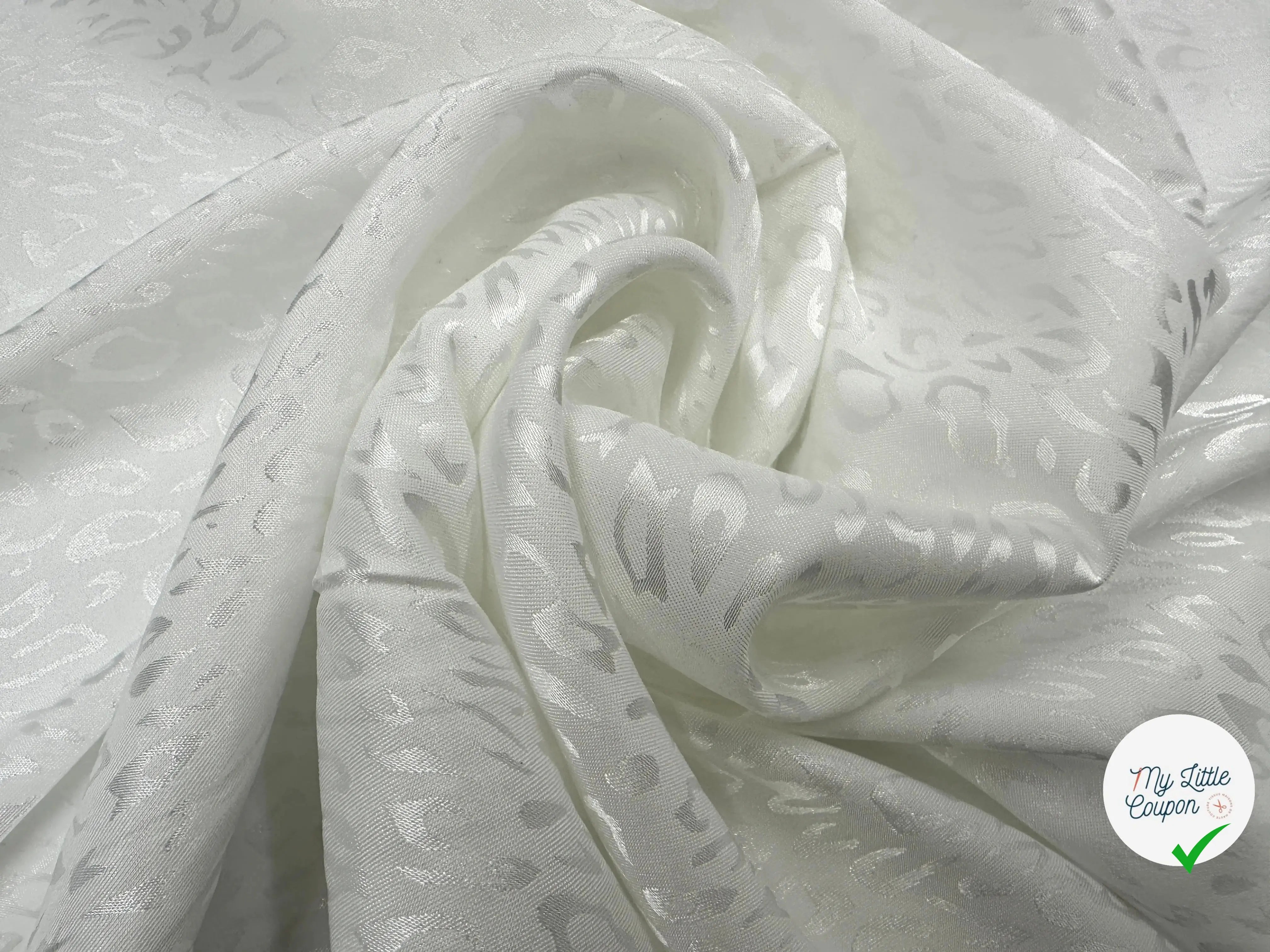 SATIN JACQUARD WHITE LEOPARD CHIC MLC INTERN
