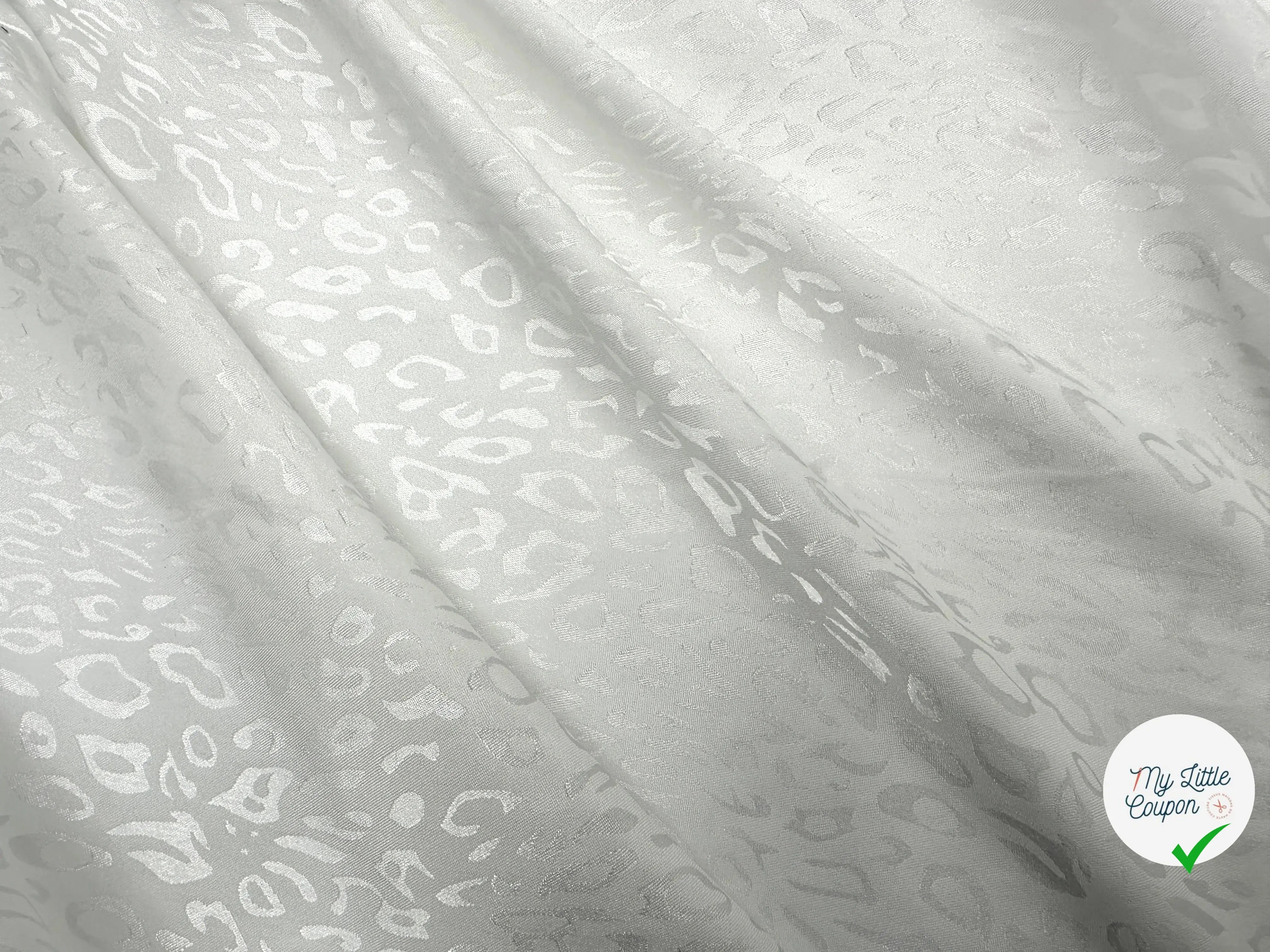 SATIN JACQUARD WHITE LEOPARD CHIC MLC INTERN