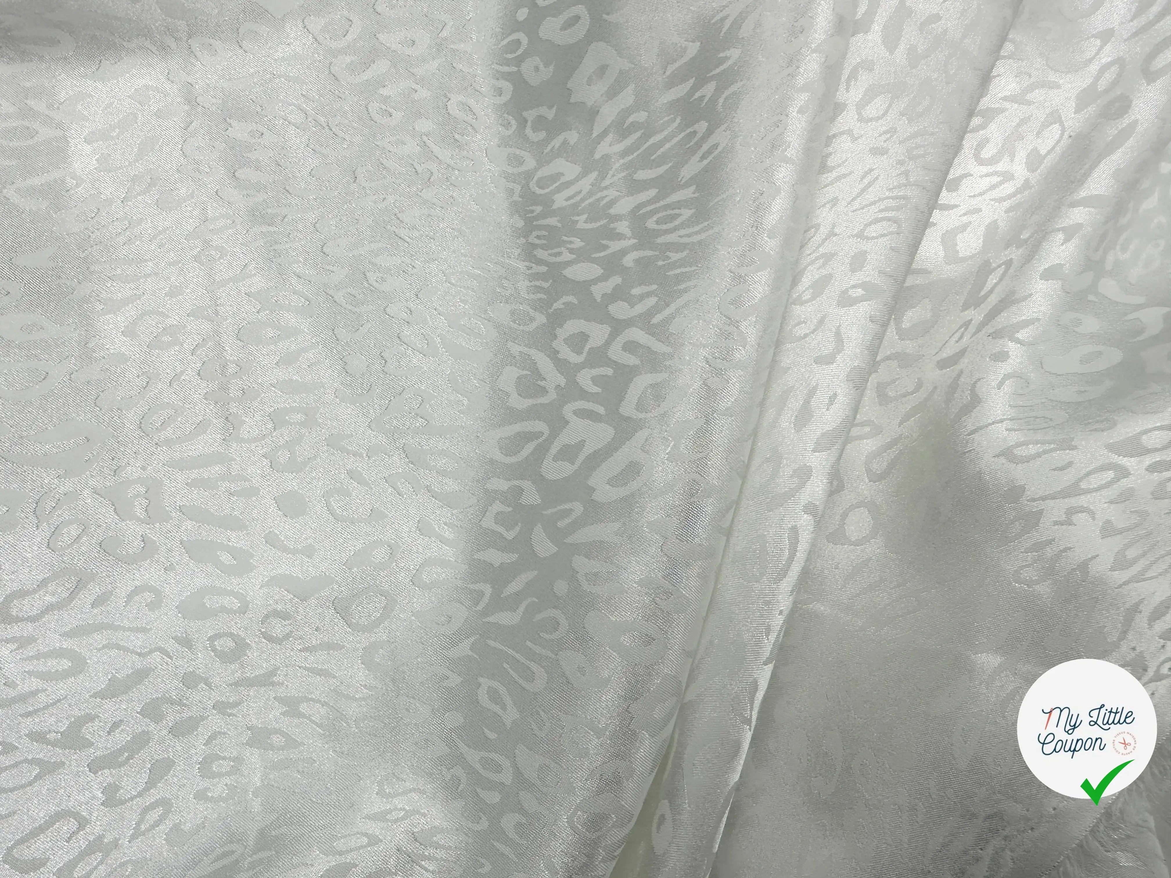 SATIN JACQUARD WHITE LEOPARD CHIC MLC INTERN