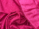 SATIN JACQUARD LÉOPARD FRAMBOISE MLC INTERN