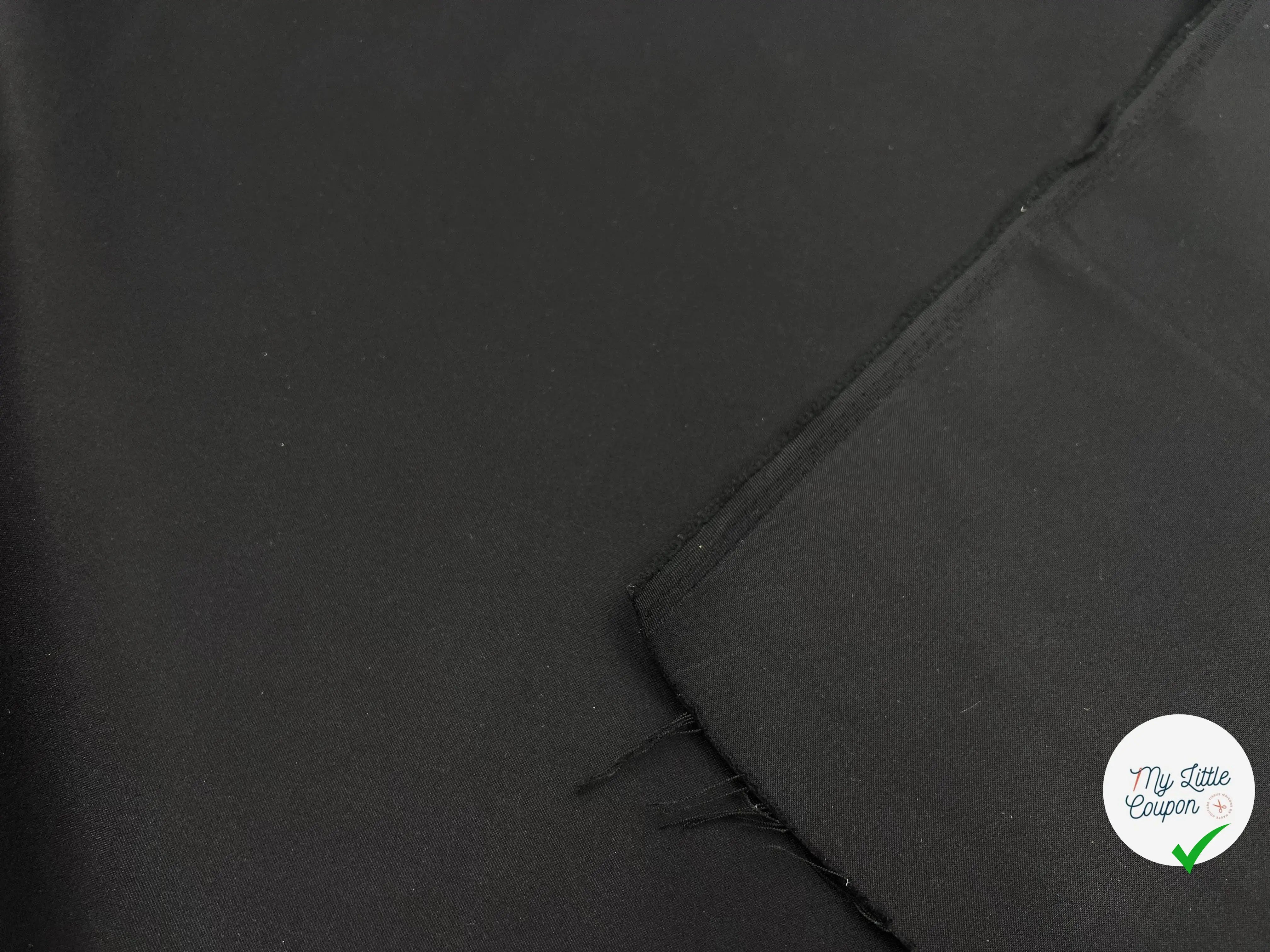 SATIN LOURD STRETCH NOIR QUALITÉ COUTURE - My Little Coupon - tissu - coudre
