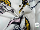 SATIN SERGÉ LOURD MIAMI POP ART BLANC - My Little Coupon