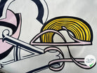 SATIN SERGÉ LOURD MIAMI POP ART BLANC - My Little Coupon