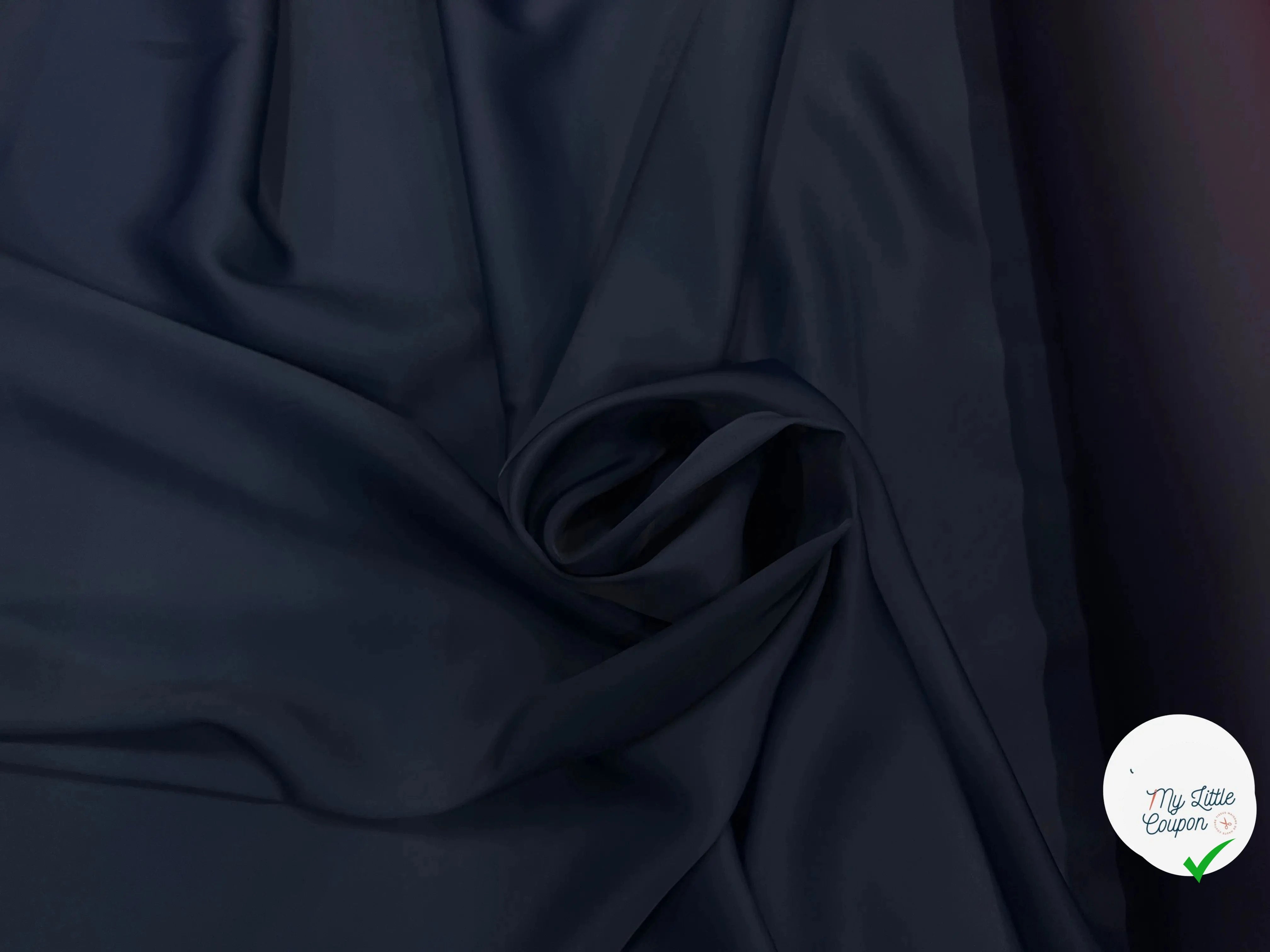 SATIN VISCOSE NAVY - My Little Coupon