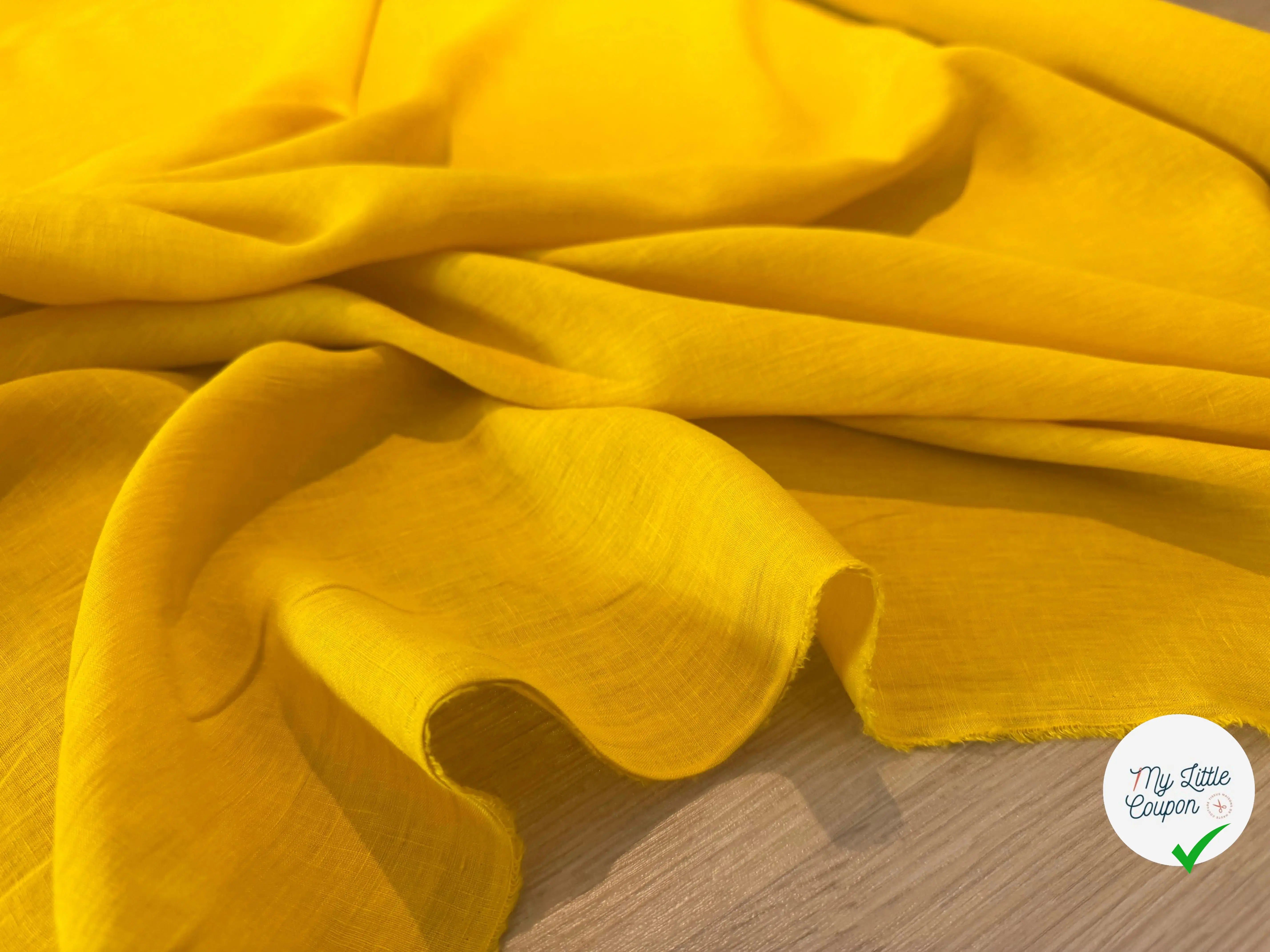 SOFT LINEN VOILE, Mustard - My Little Coupon