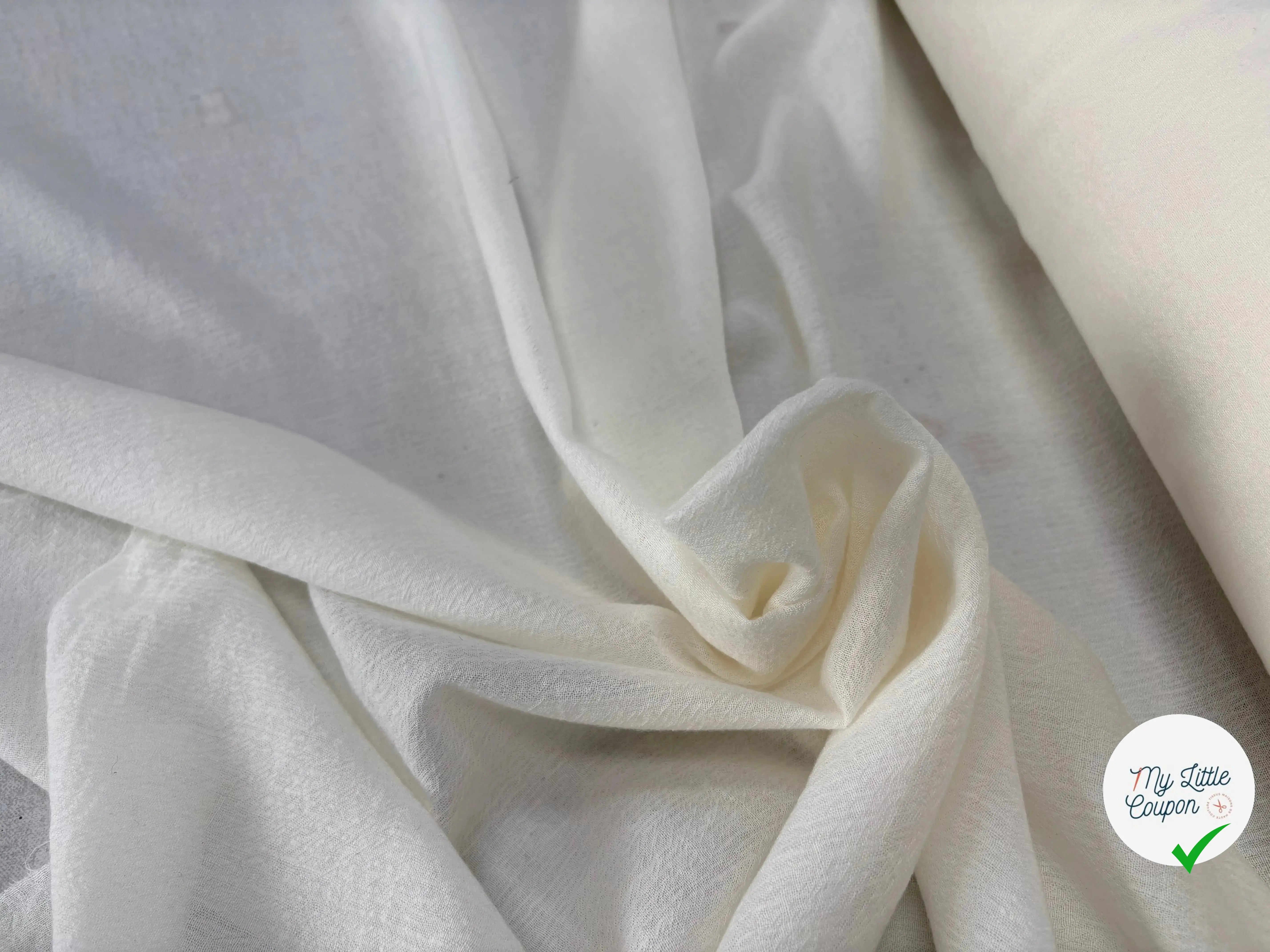 SOFT WOOL GAUZE, Seedpearl Beige - My Little Coupon
