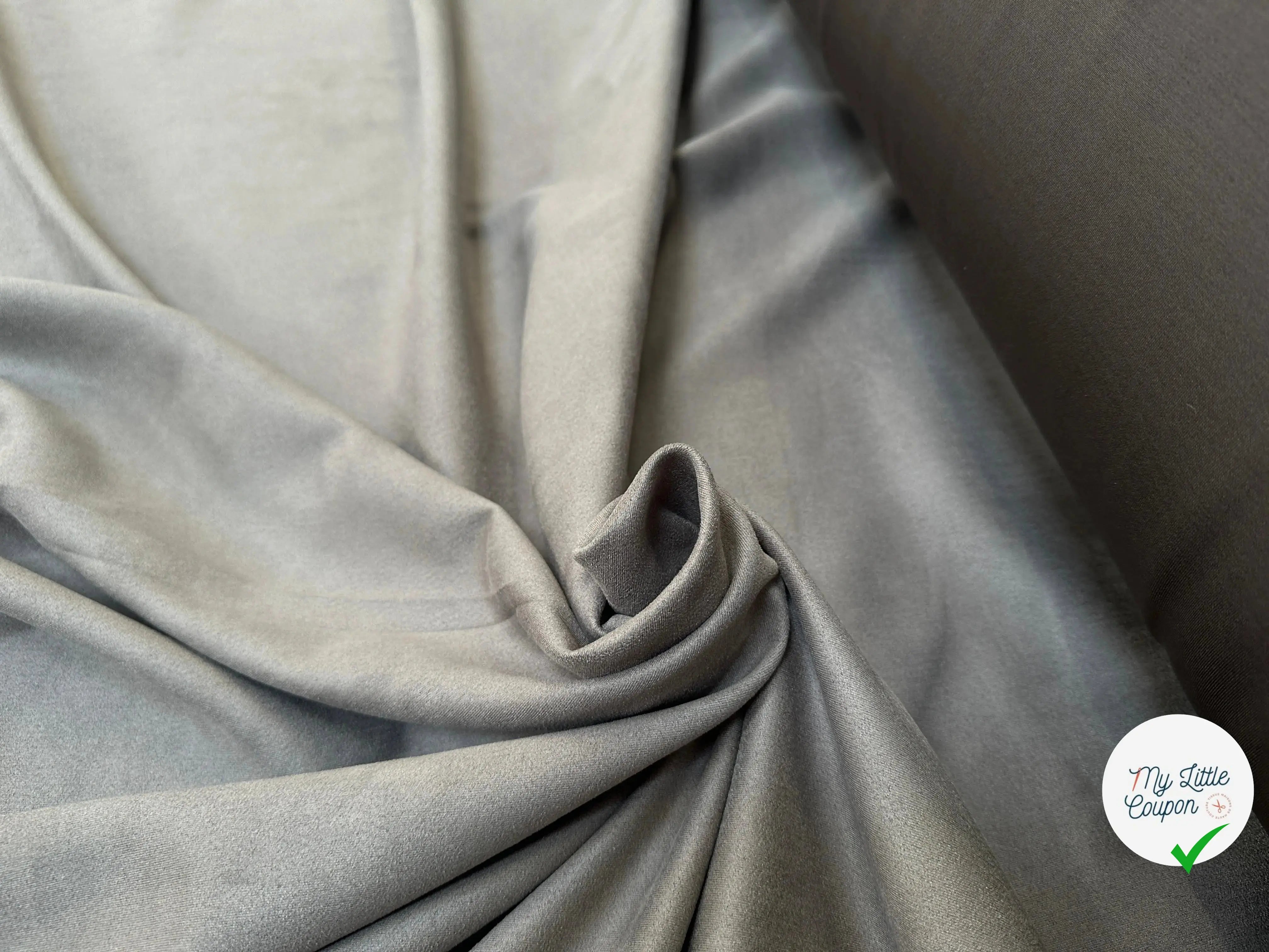 SUEDINE EFFET DAIM DENSE KHAKI GRIS 11%EA - My Little Coupon