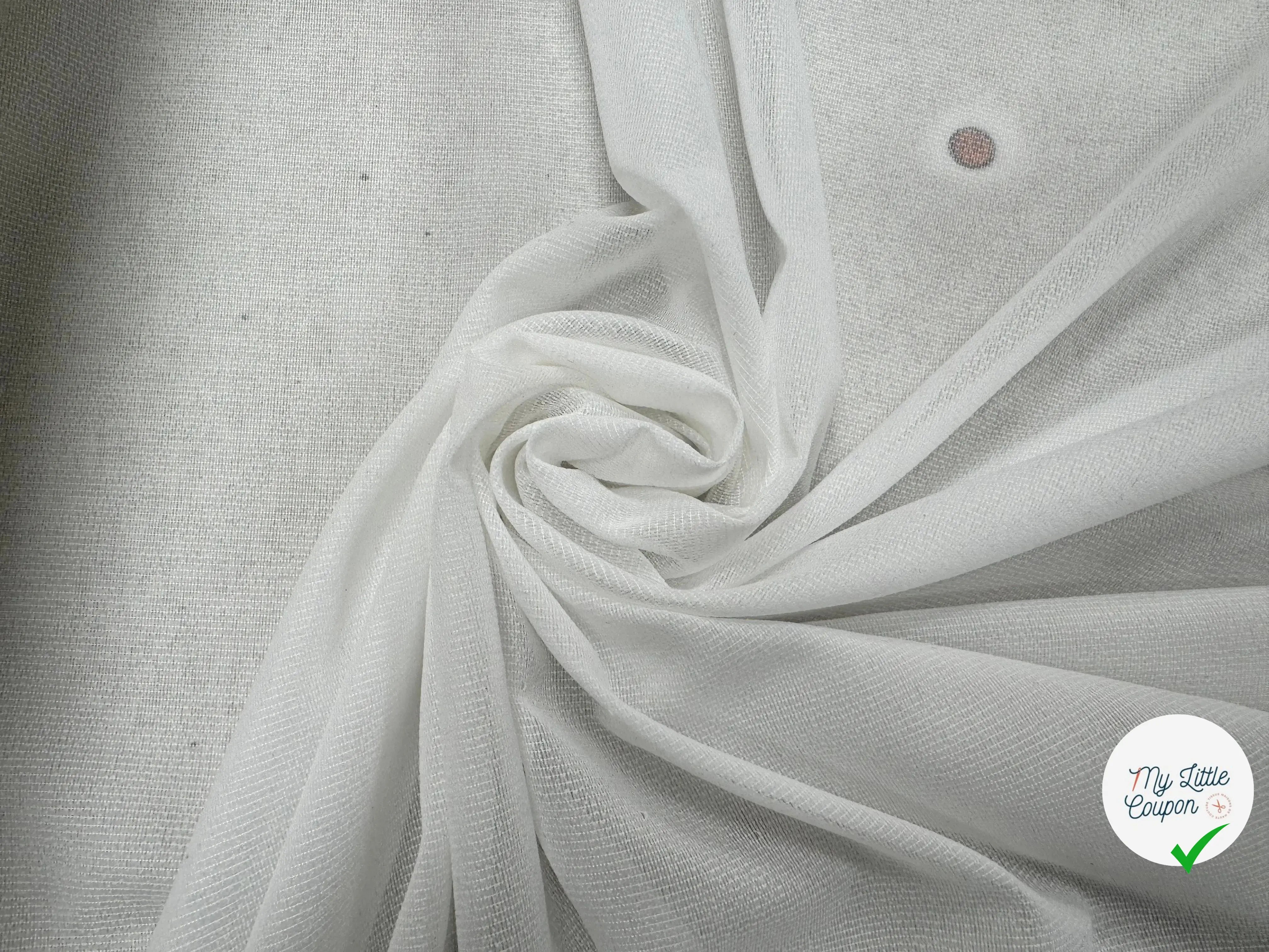 THERMOCOLLANT MAILLE TISSÉ A L'HORIZONTAL MILKY WHITE - My Little Coupon