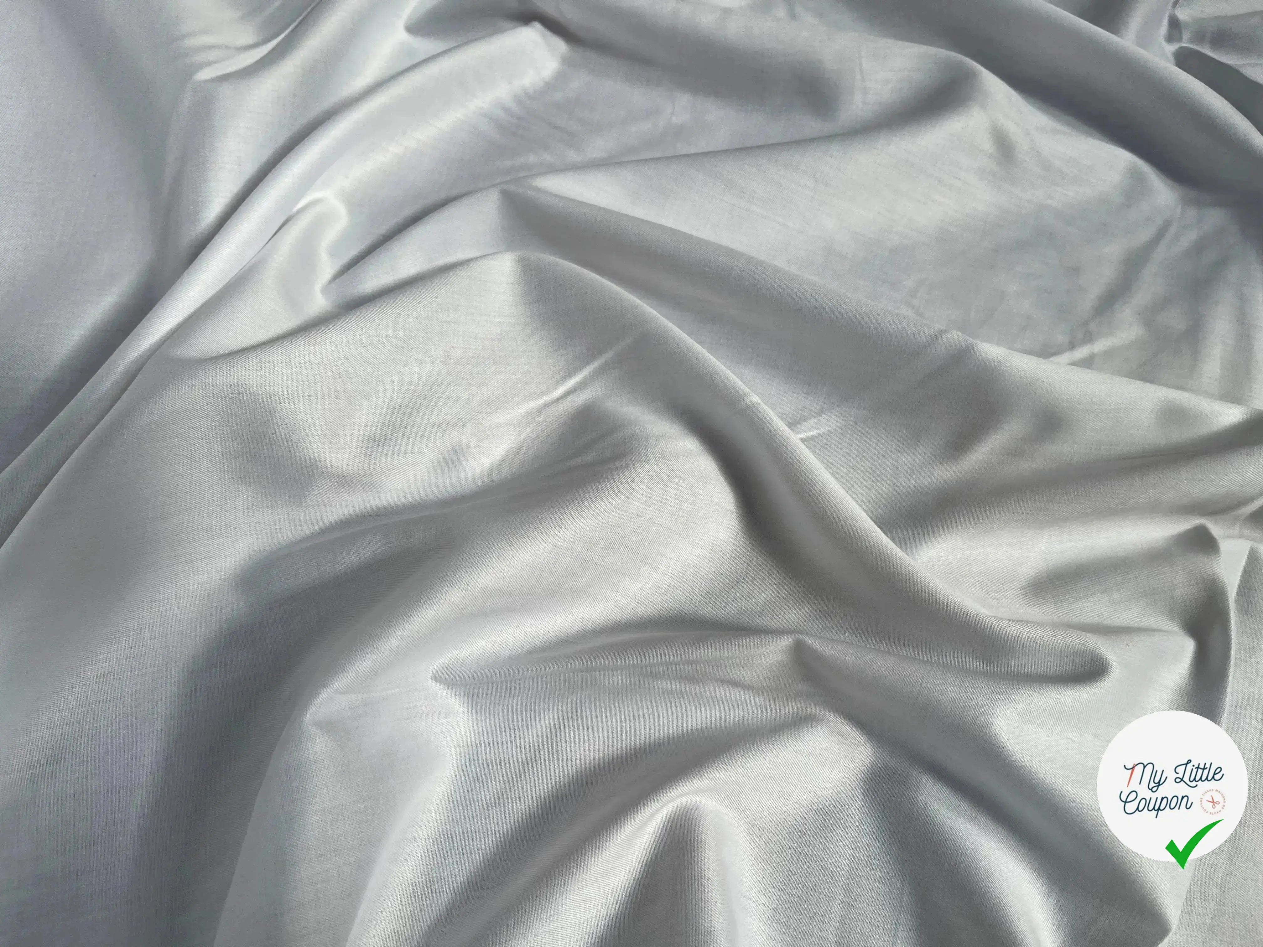 TISSU CHEMISE COTON BLANC UNI - My Little Coupon