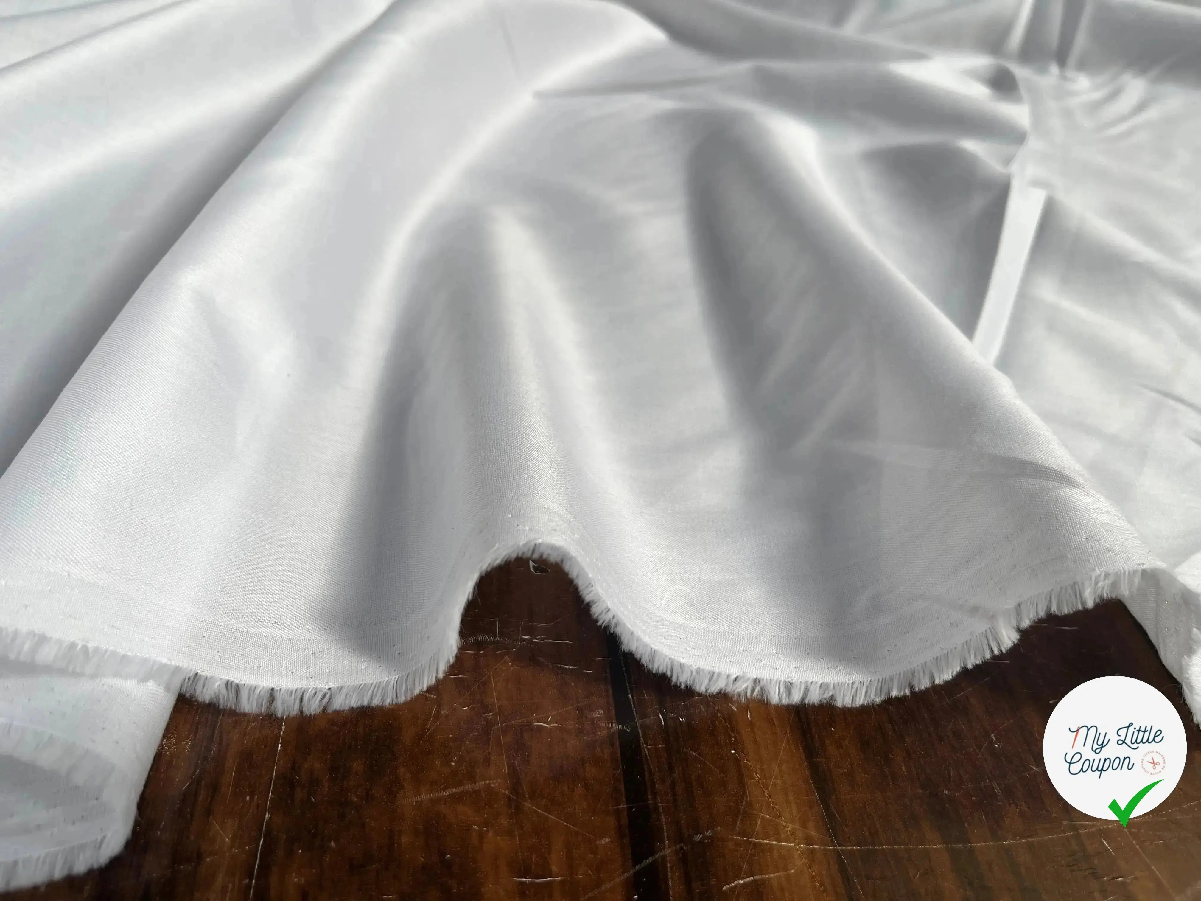 TISSU CHEMISE COTON BLANC UNI - My Little Coupon