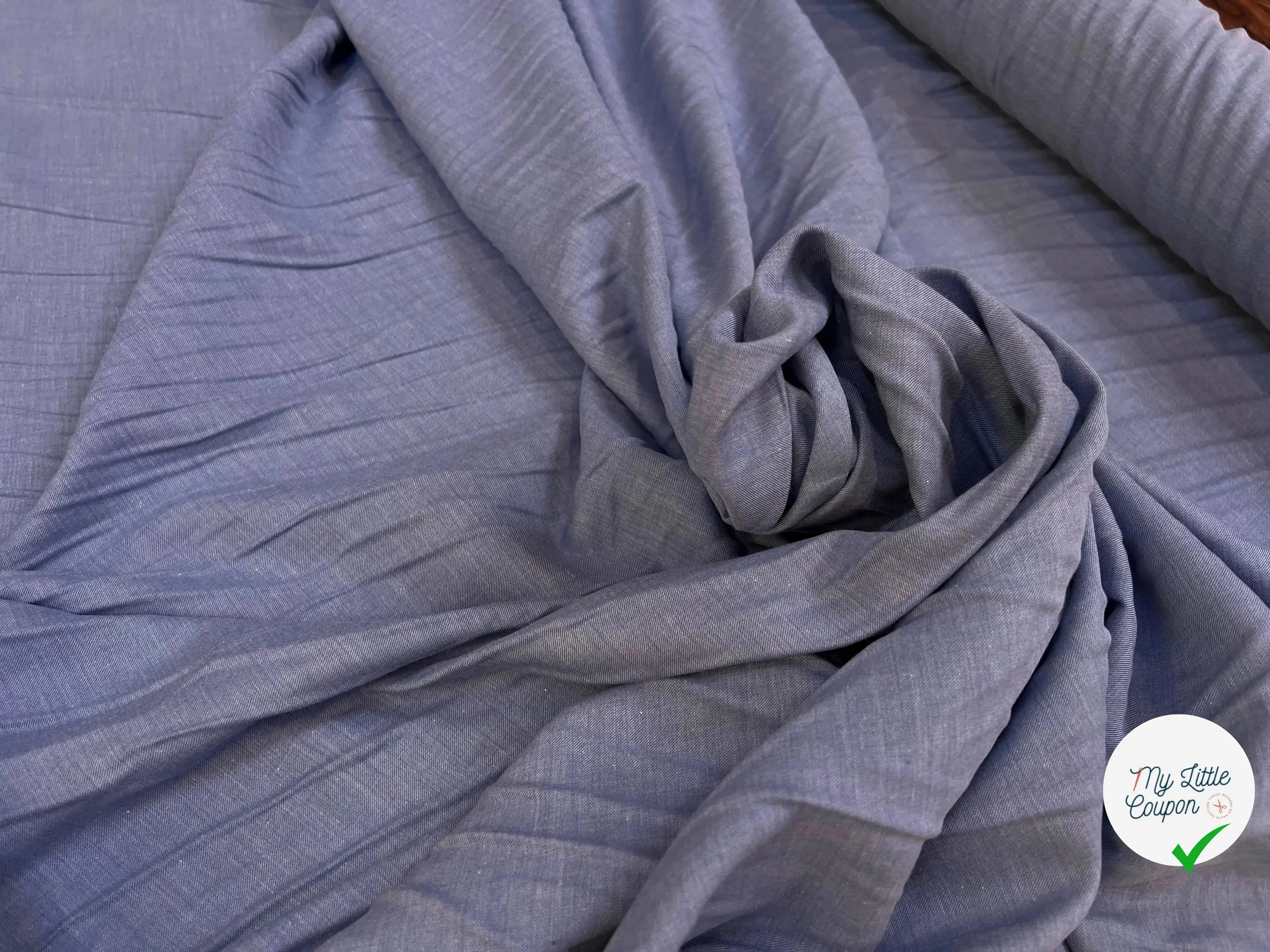 TISSU CHEMISE FIN ET DUVETEUX TRES AGREABLE - My Little Coupon