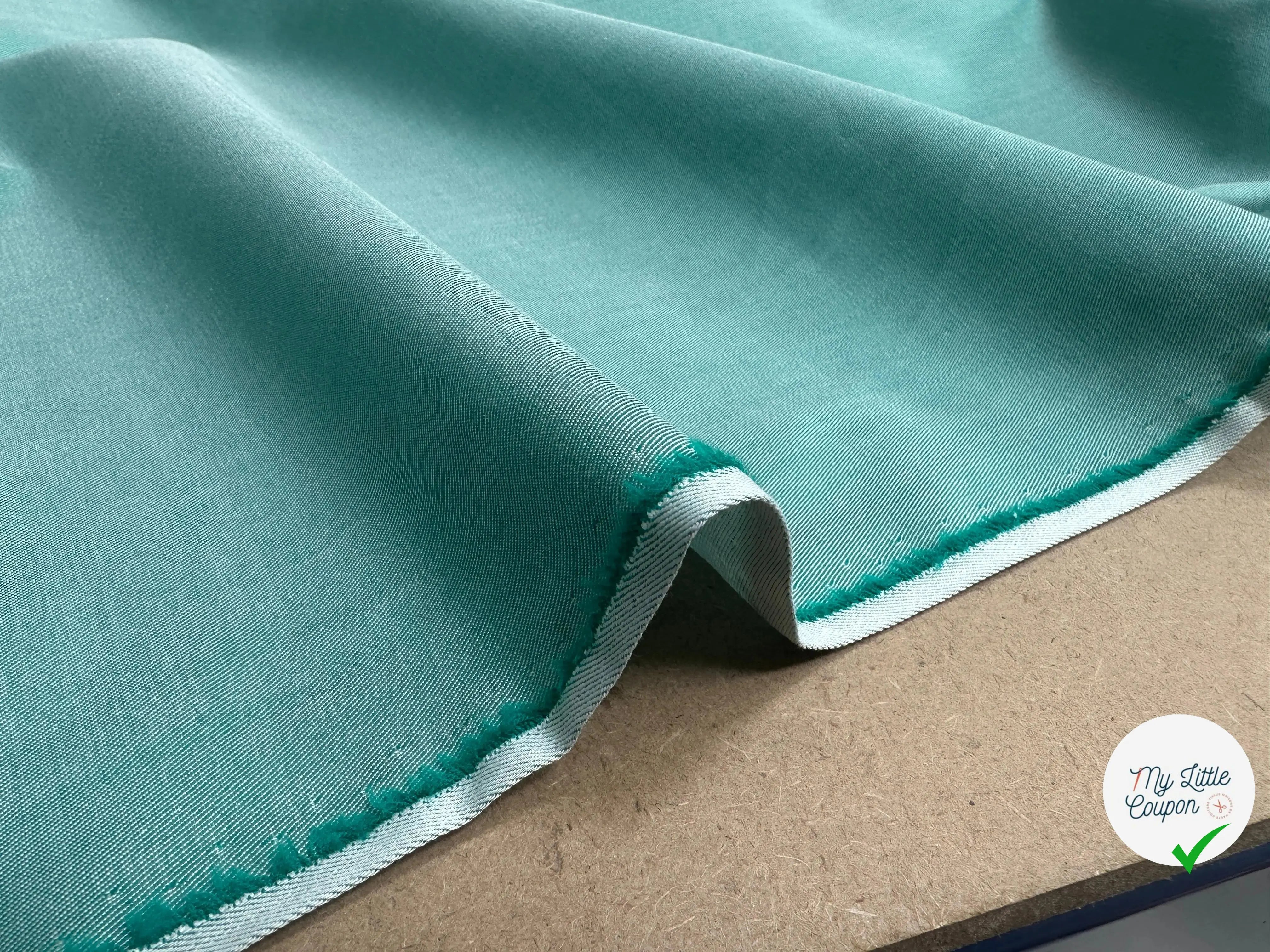 TISSU CHEMISE REVERSIBLE VERT VENITIEN CHINÉ - My Little Coupon