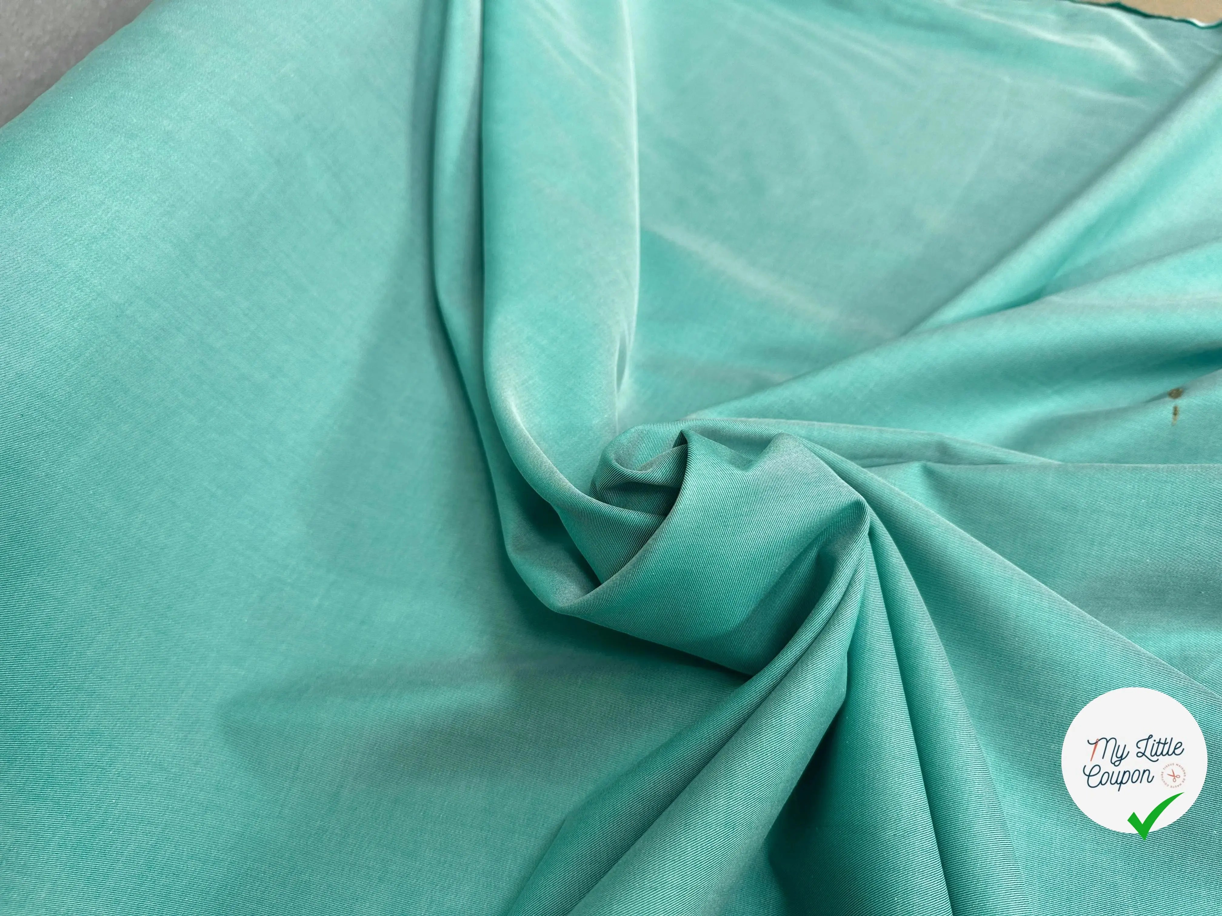 TISSU CHEMISE REVERSIBLE VERT VENITIEN CHINÉ - My Little Coupon
